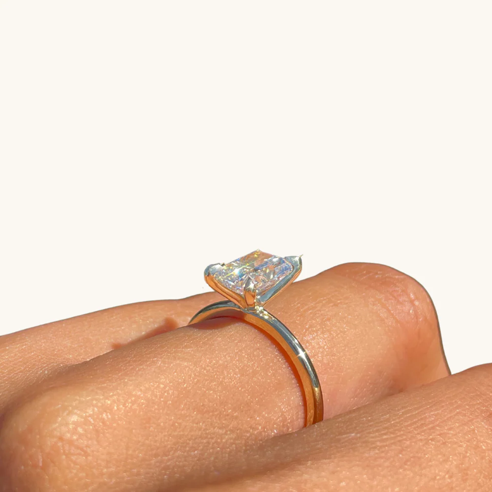 1.74 Radiant Lab Diamond Engagement Ring - Image 4