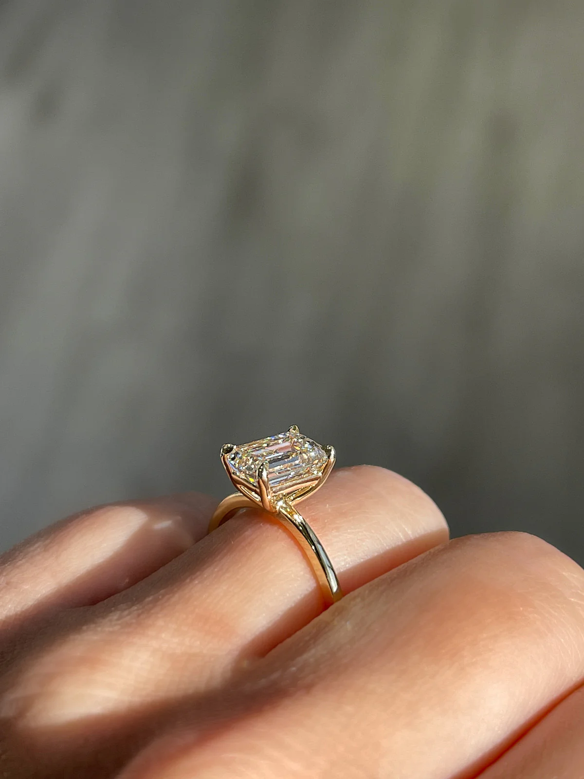 1.80 Carat Emerald Natural Diamond Solitaire Engagement Ring - Image 3