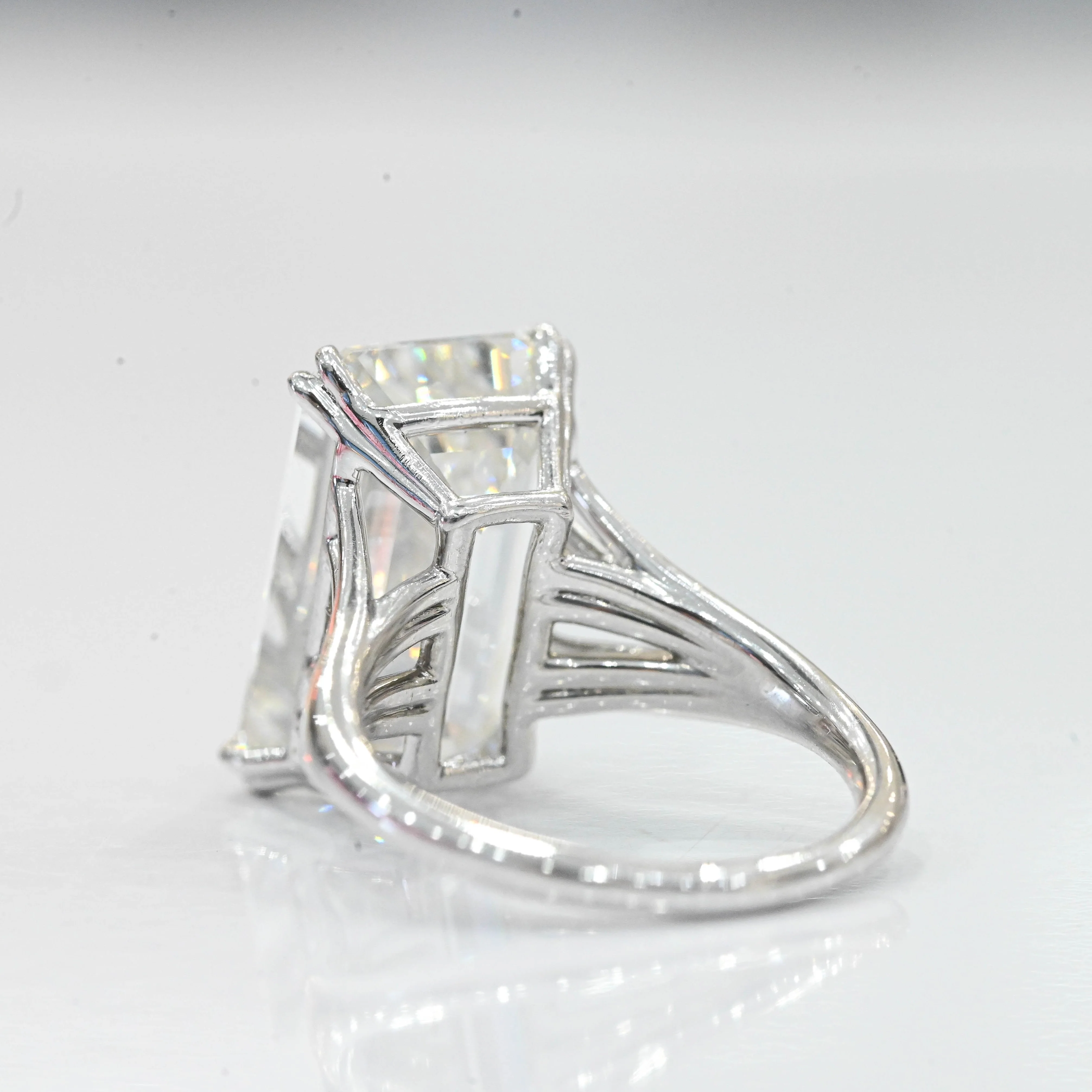 10.19 Carat Lab Created Emerald Engagement Ring - Image 5