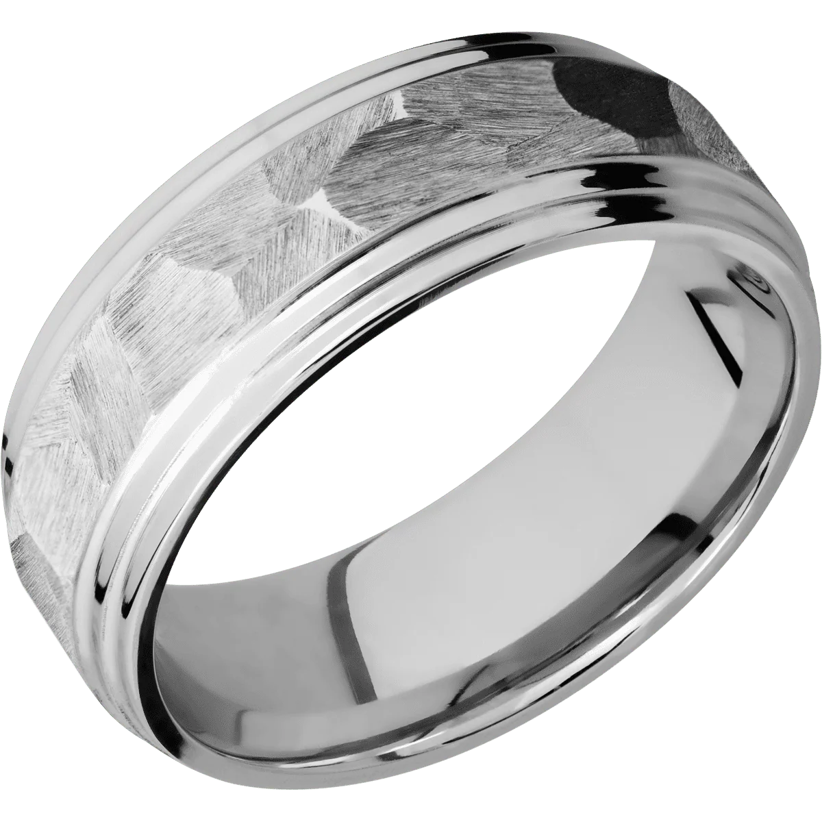 10K White Gold + Rock , Polish Finish - Image 2