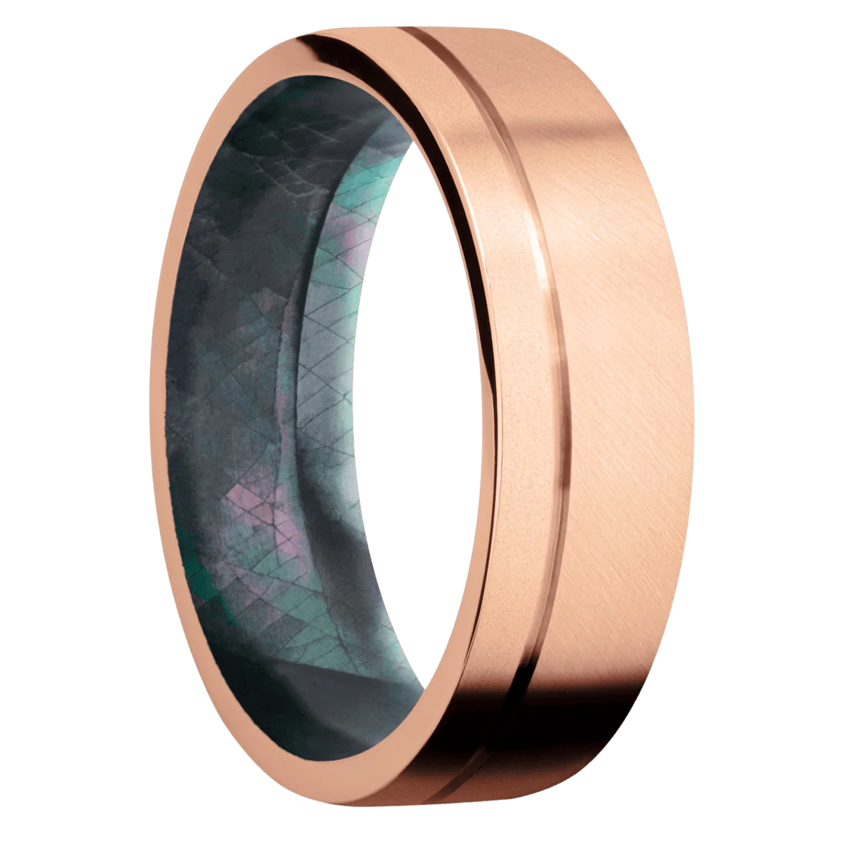 14K Rose Gold + Anglesatin , Bead Finish + Black Mother of Pearl