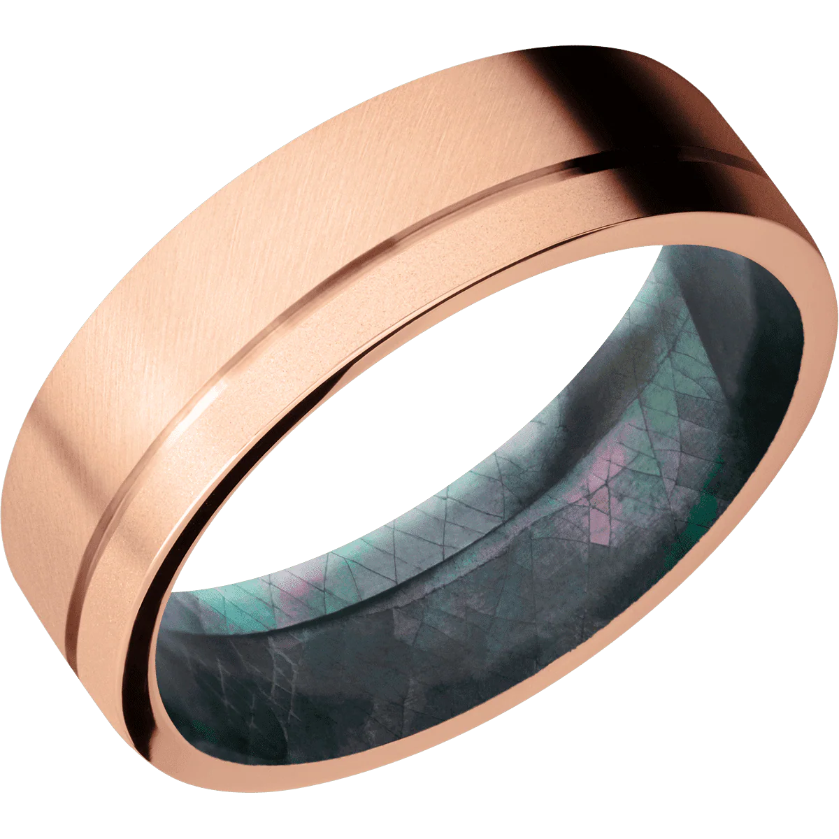 14K Rose Gold + Anglesatin , Bead Finish + Black Mother of Pearl - Image 2