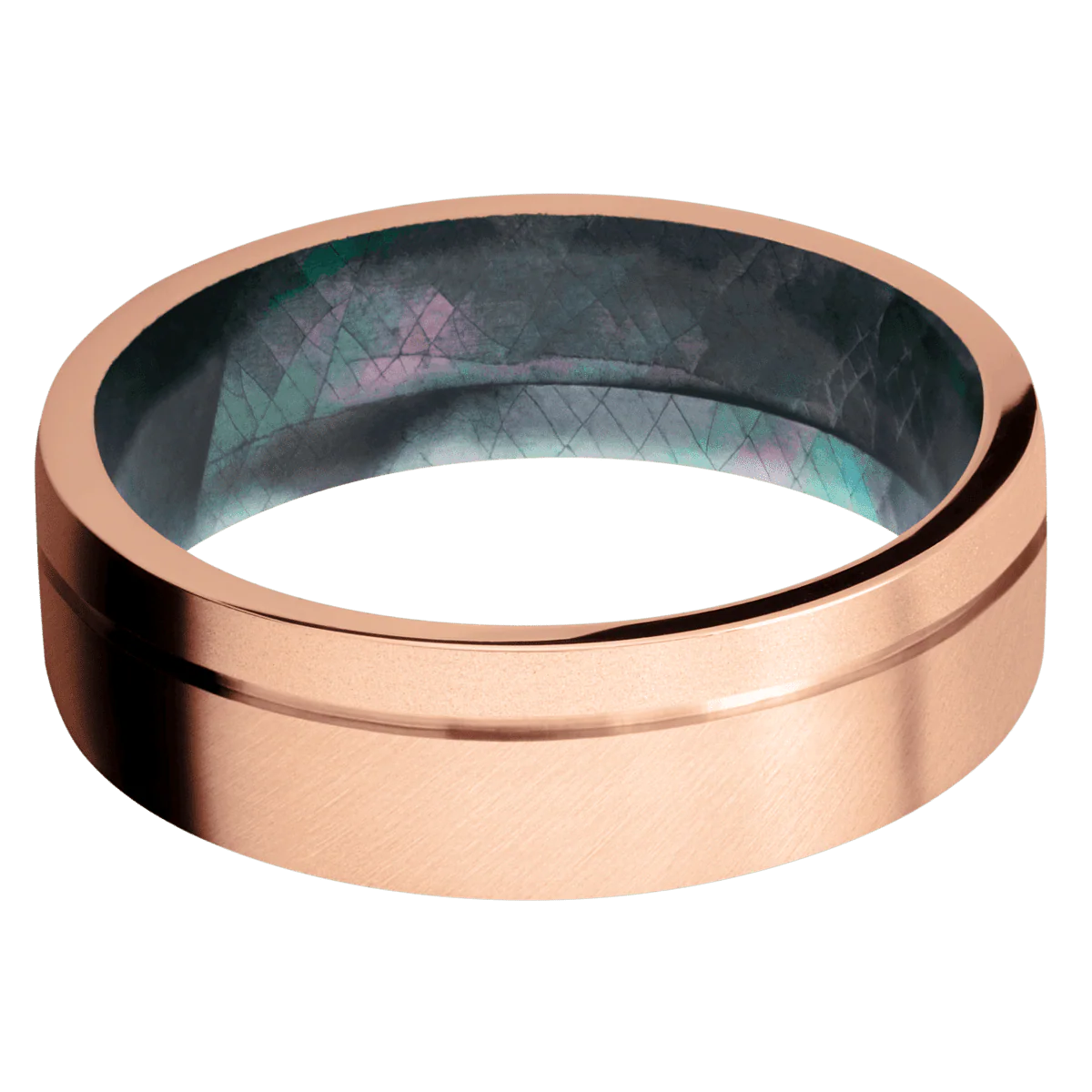 14K Rose Gold + Anglesatin , Bead Finish + Black Mother of Pearl - Image 3