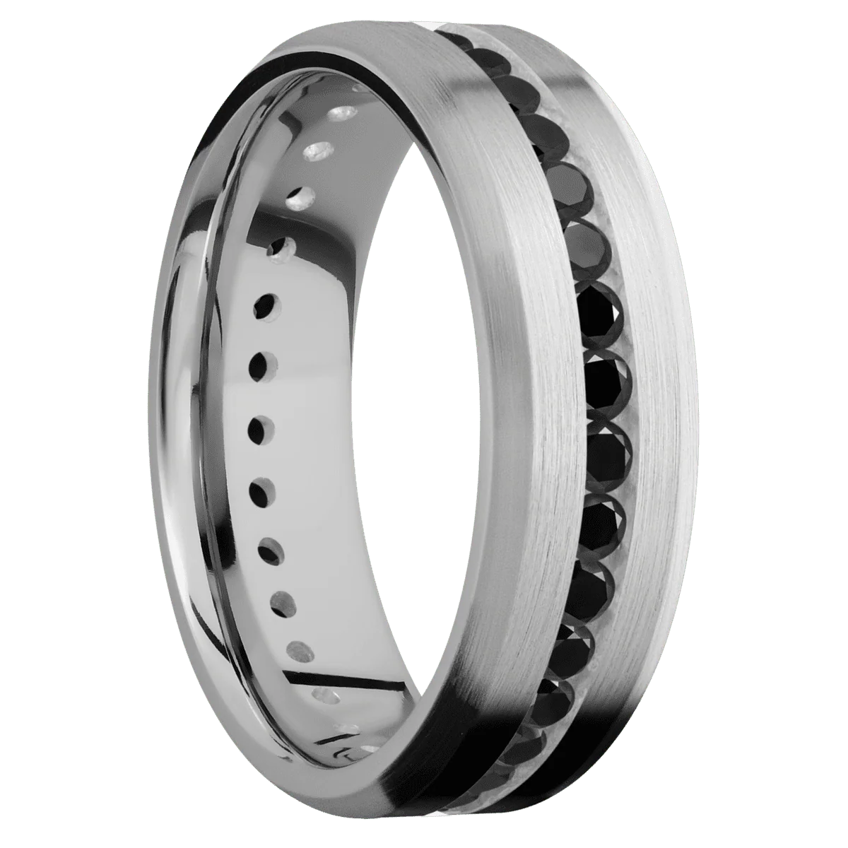 14K White Gold + Satin , Satin Finish
