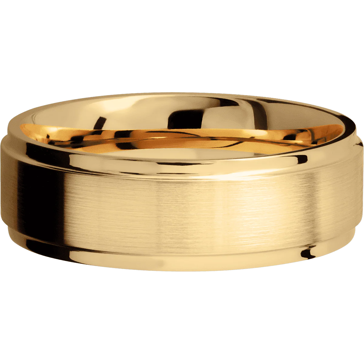 14K Yellow Gold + Satin , Polish Finish - Image 3