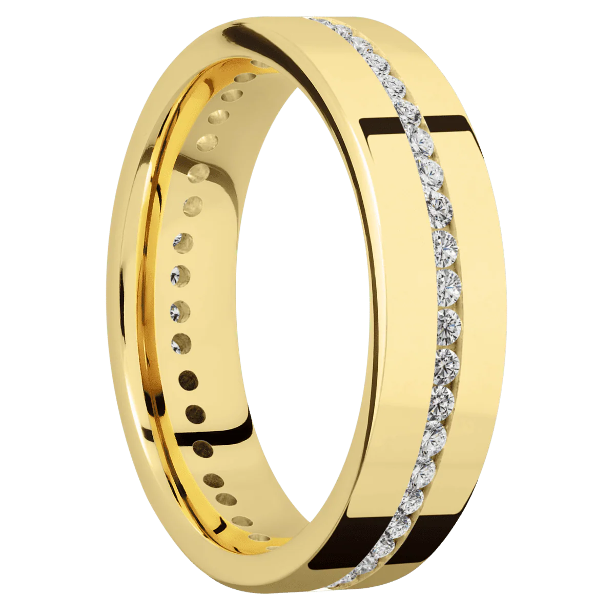 18K Yellow Gold + Polish Finish