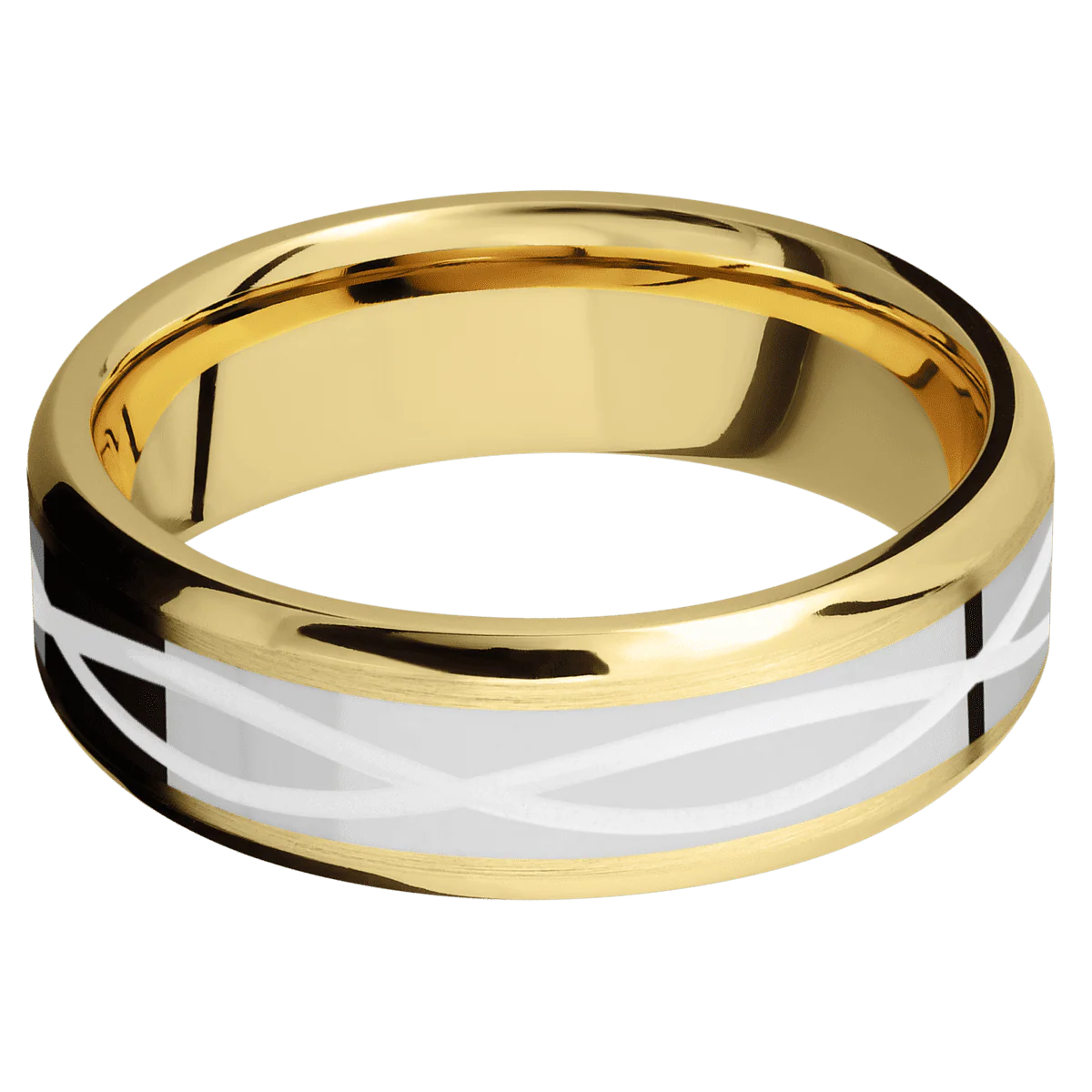 18K Yellow Gold + Satin , Polish Finish - Image 3