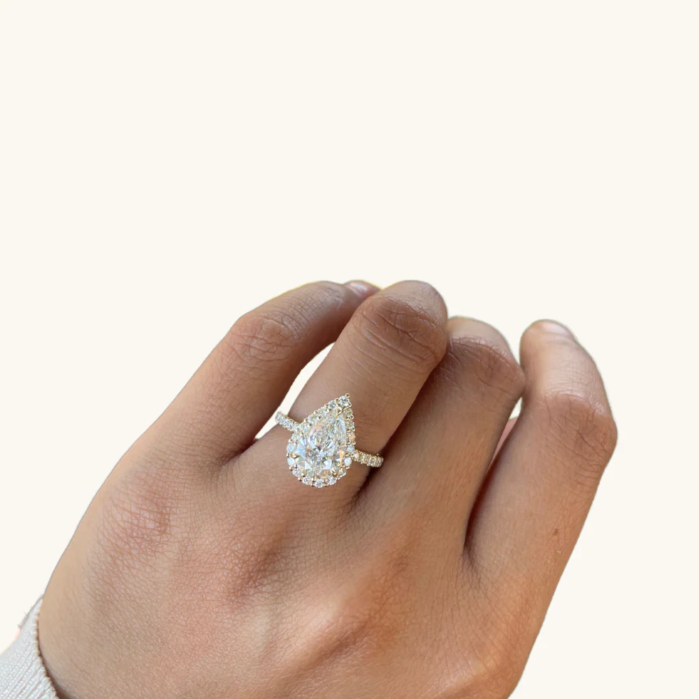 2.11 Pear Lab Diamond Engagement Ring - Image 2
