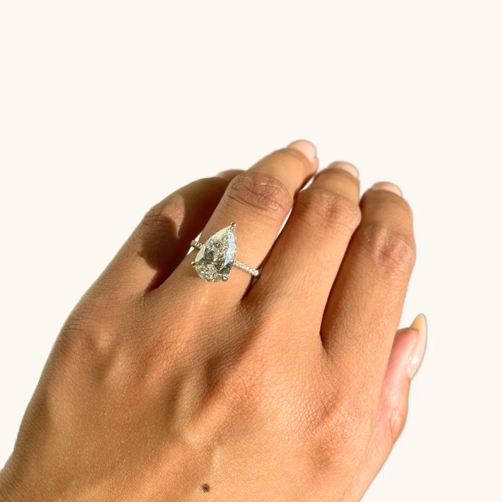 3.83 Pear Lab Diamond Engagement Ring - Image 2