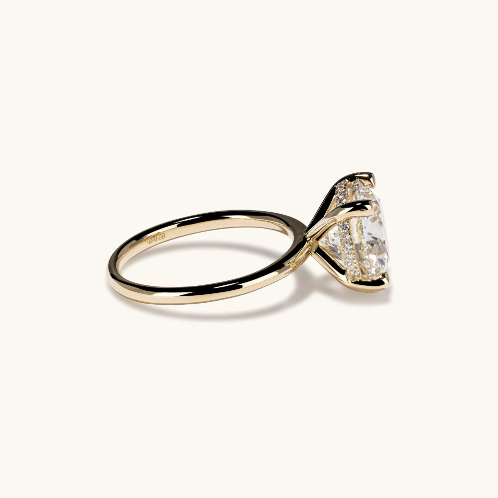 4.31 Round Lab Diamond Engagement Ring with Hidden Halo - Image 3