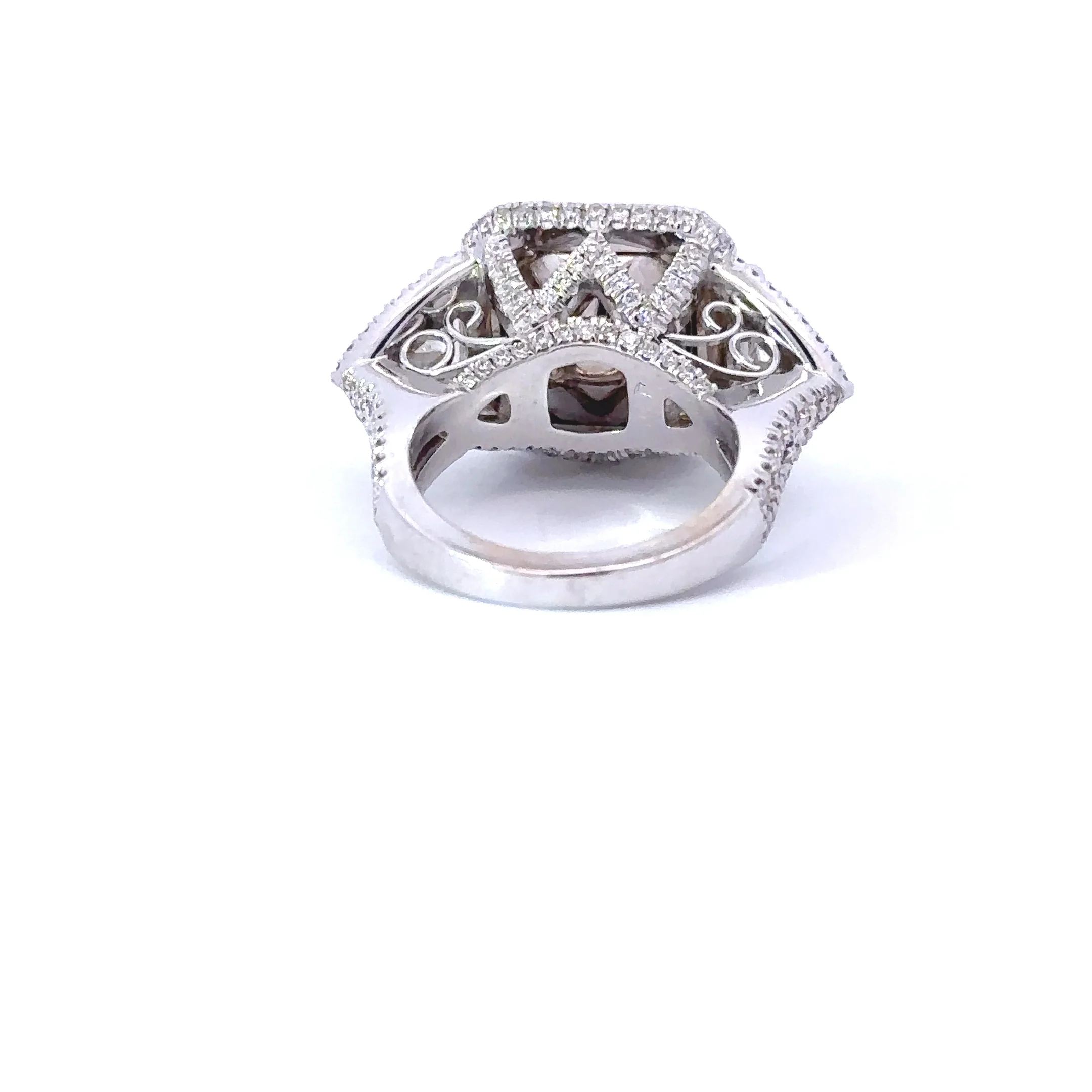 5.58 Fancy Yellow Radiant Natural Diamond 3-Stone Engagement Ring - Image 3