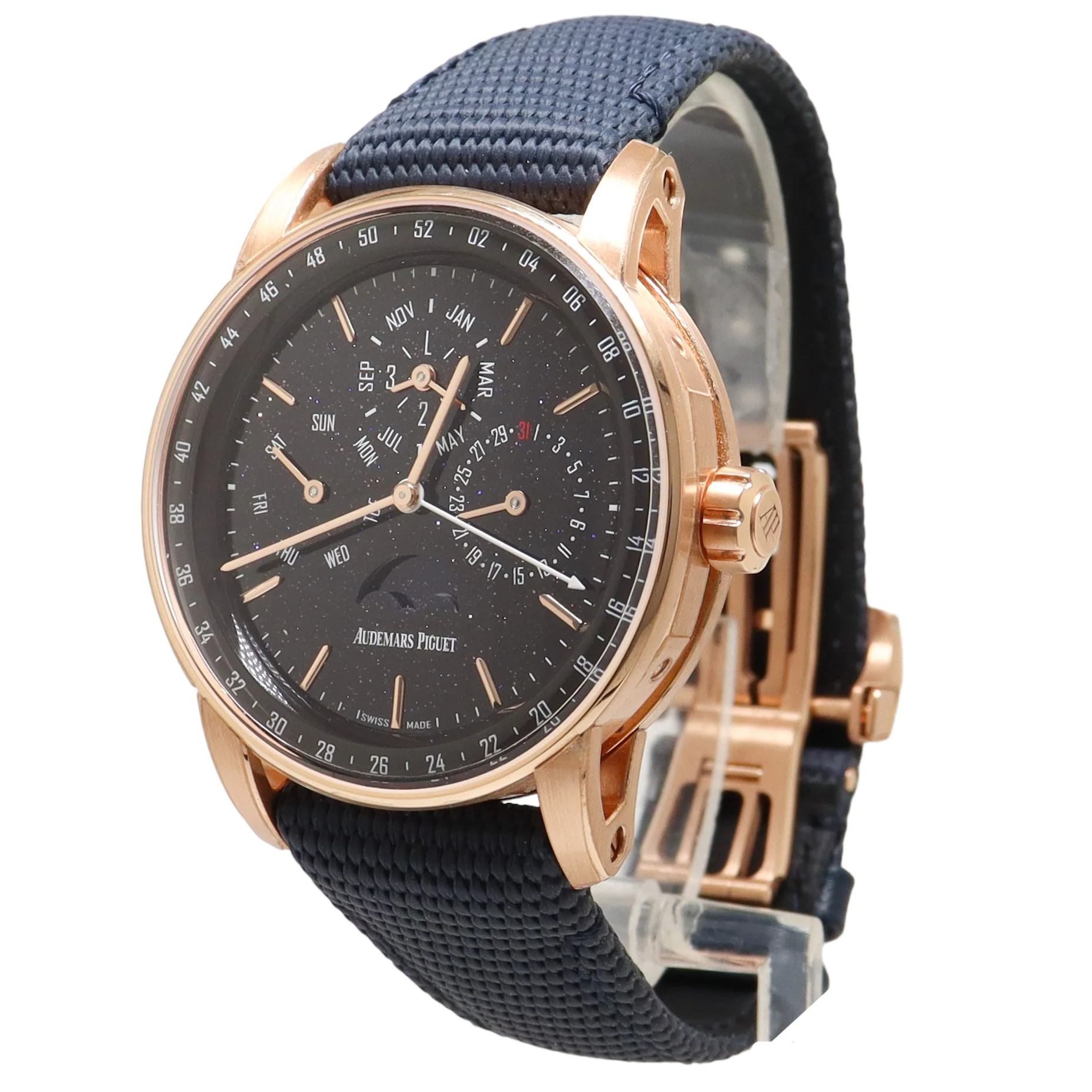Audemars Piguet 41mm Code 11.59 Rose Gold Blue Aventurine Dial Watch Reference# 26394OR.OO.D321CR.01 - Image 2