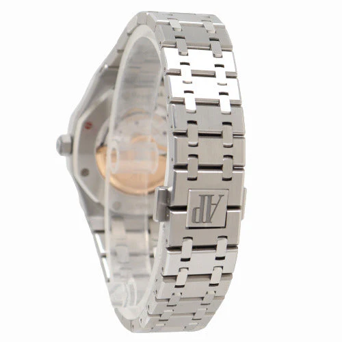 Audemars Piguet Ladies Royal Oak Stainless Steel 34mm White Tappiserie Dial Watch Reference# 77350ST.OO.1261ST.01 - Image 3