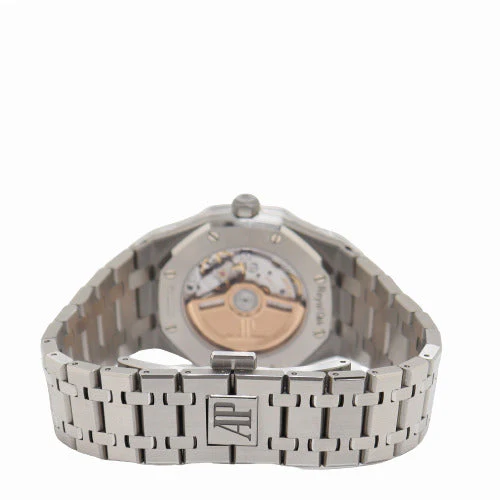 Audemars Piguet Ladies Royal Oak Stainless Steel 34mm White Tappiserie Dial Watch Reference# 77350ST.OO.1261ST.01 - Image 4