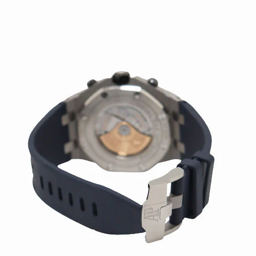 Audemars Piguet Men's Royal Oak Offshore Stainless Steel 42mm Blue "Mega Tapisserie" Chronograph Dial Watch Reference# 26470ST.OO.A027CA.01 - Image 5