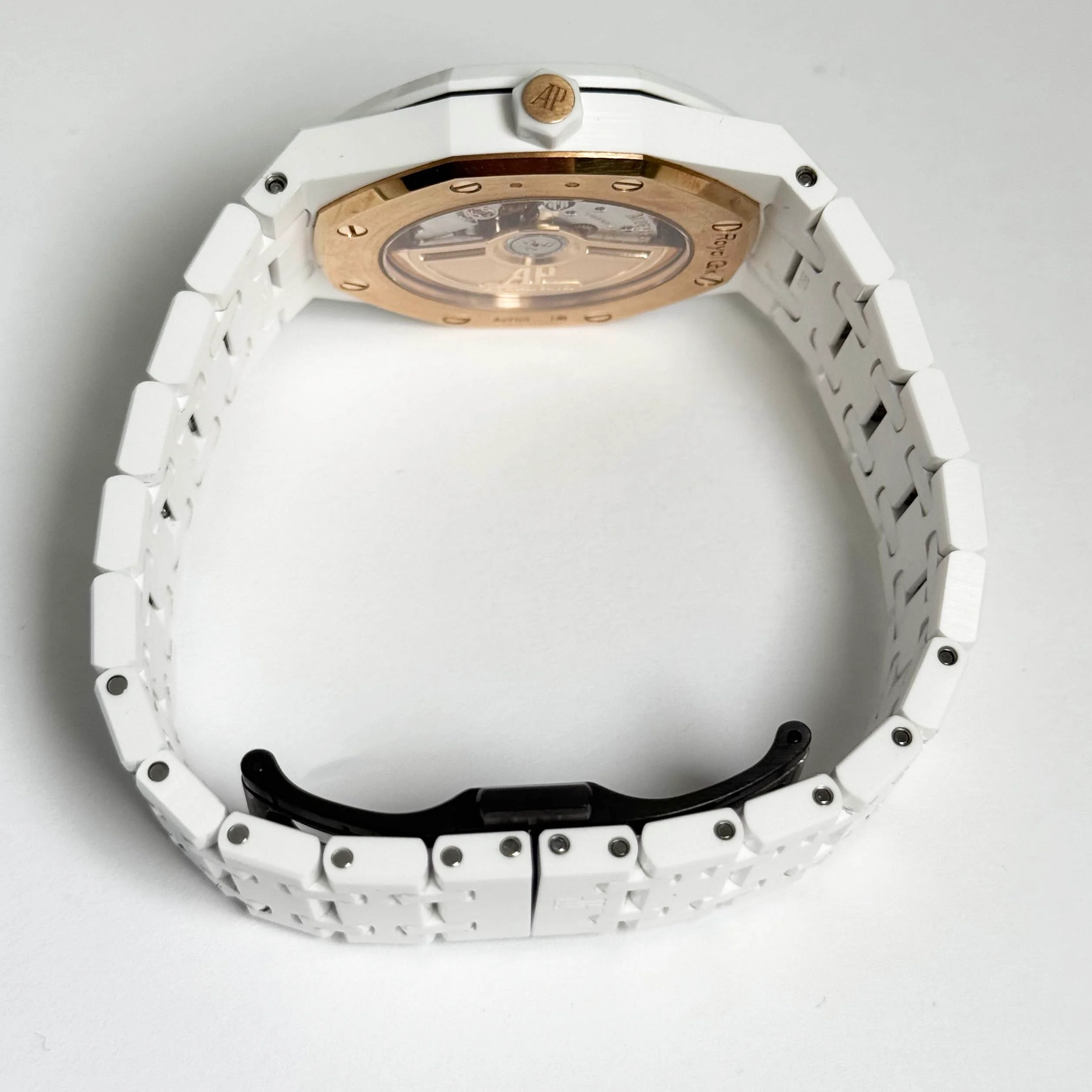 Audemars Piguet Royal Oak 34mm White Dial Watch Ref# 77350CB.OO.1266CB.01 - Image 6