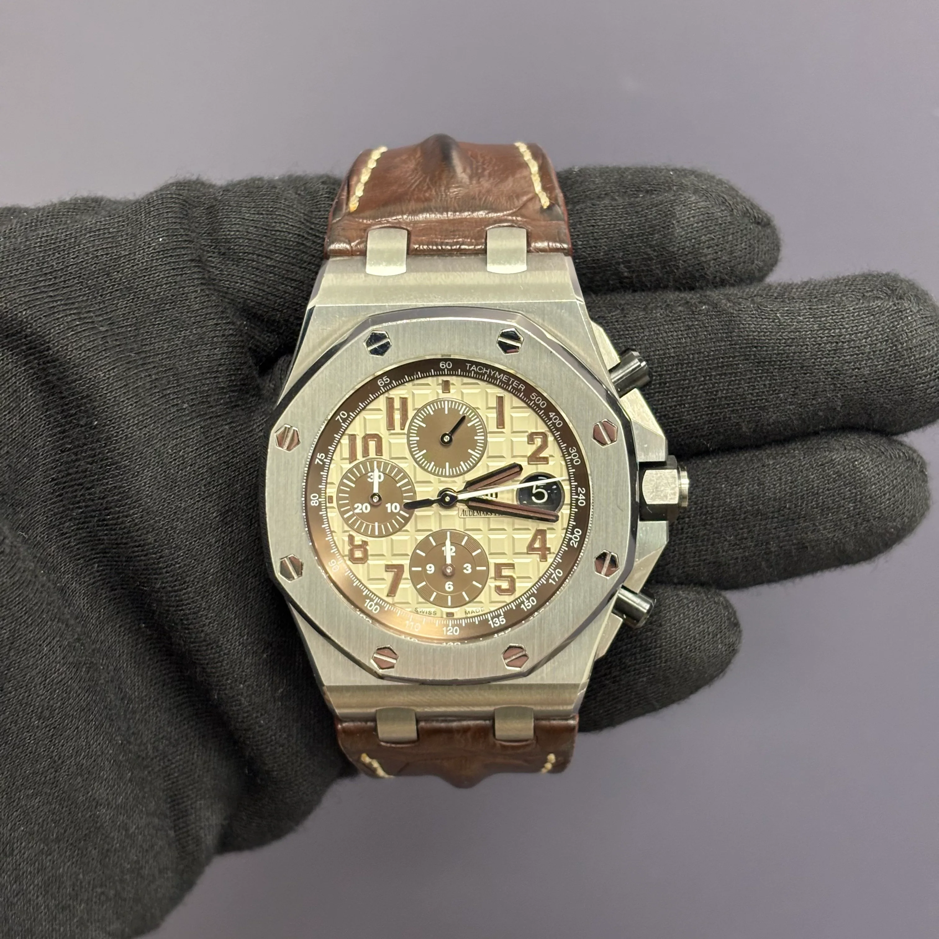 Audemars Piguet Royal Oak 42mm Cream Dial Watch Ref# 26470ST.OO.A801CR.01 - Image 2