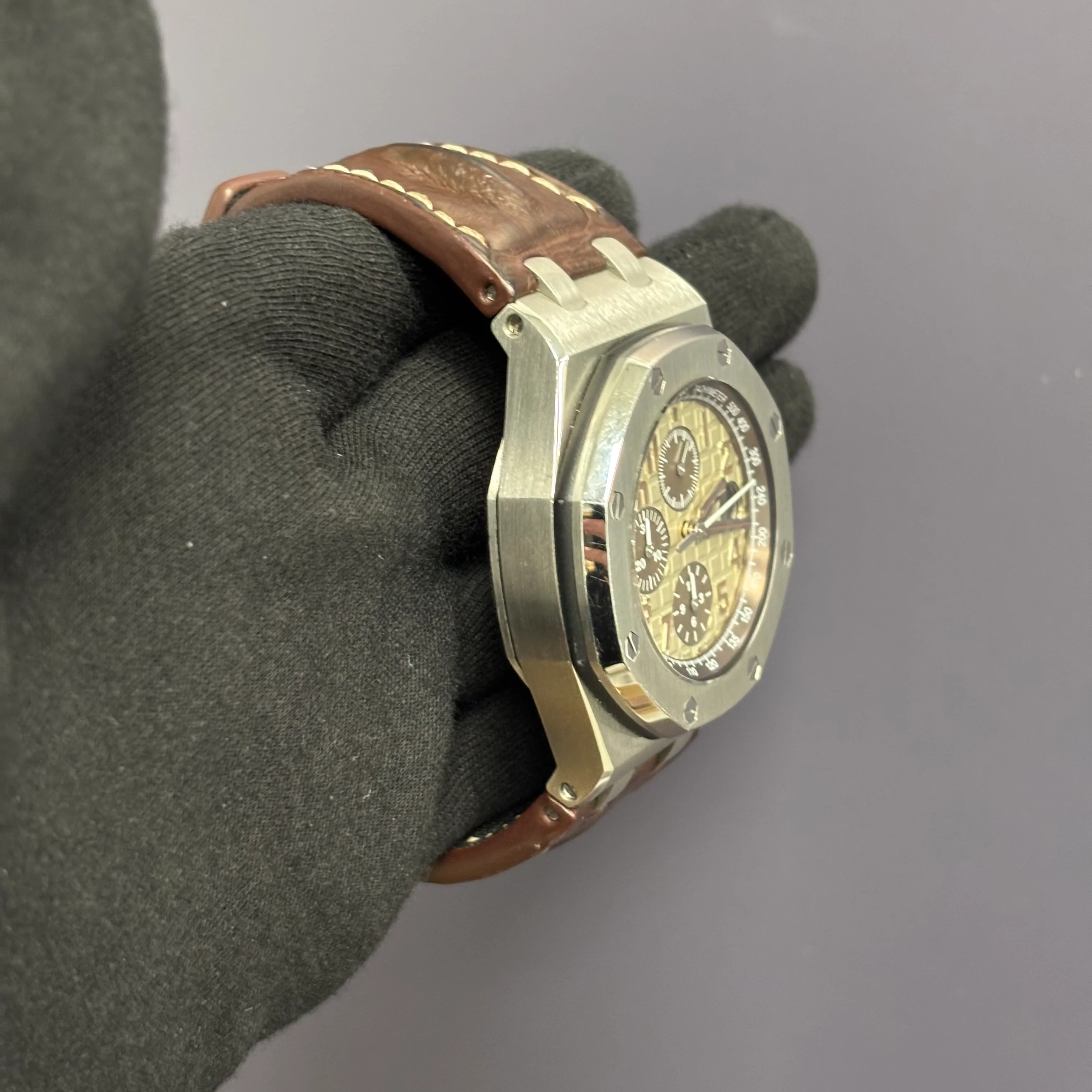 Audemars Piguet Royal Oak 42mm Cream Dial Watch Ref# 26470ST.OO.A801CR.01 - Image 3