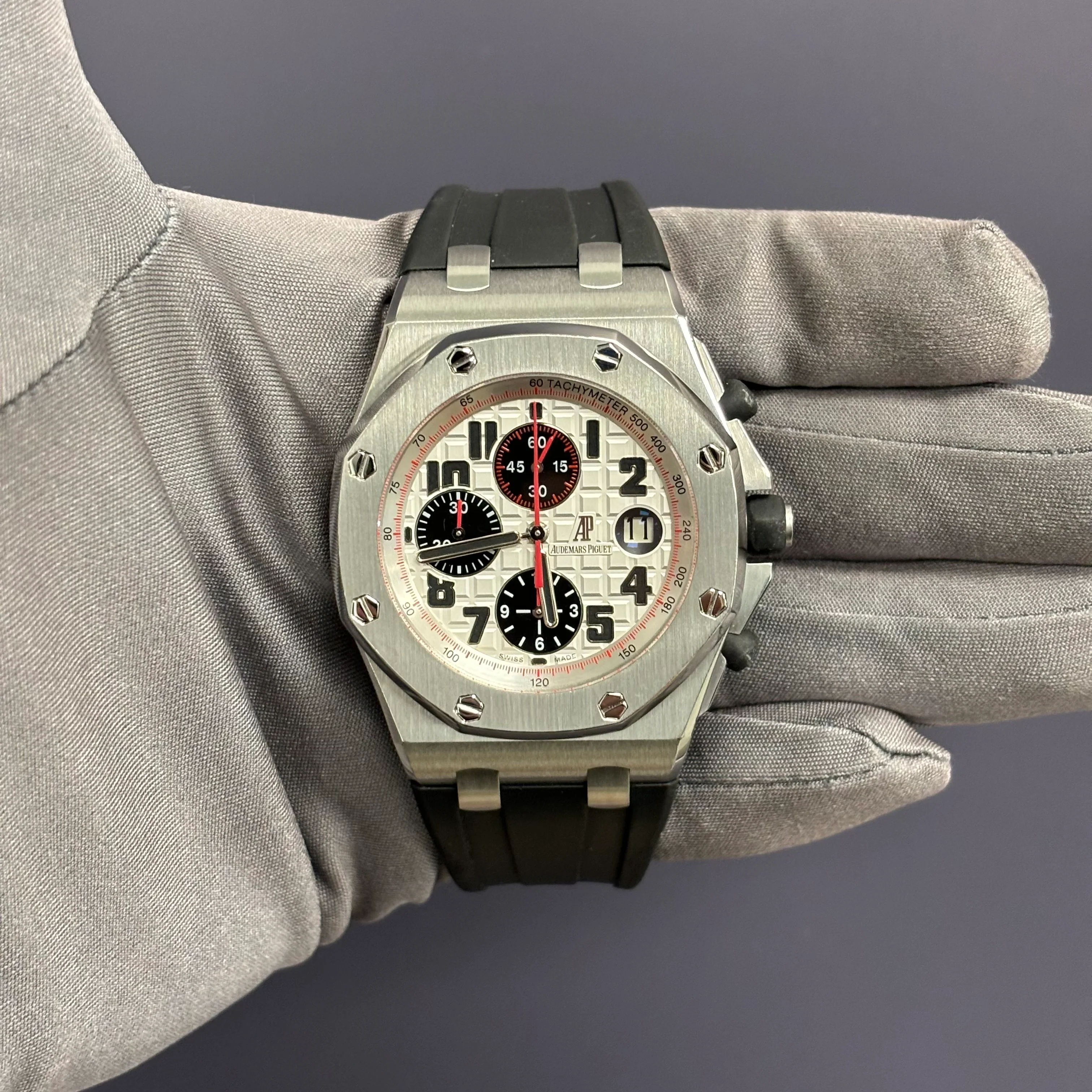 Audemars Piguet Royal Oak 42mm White Dial Watch Ref# 26170ST - Image 2