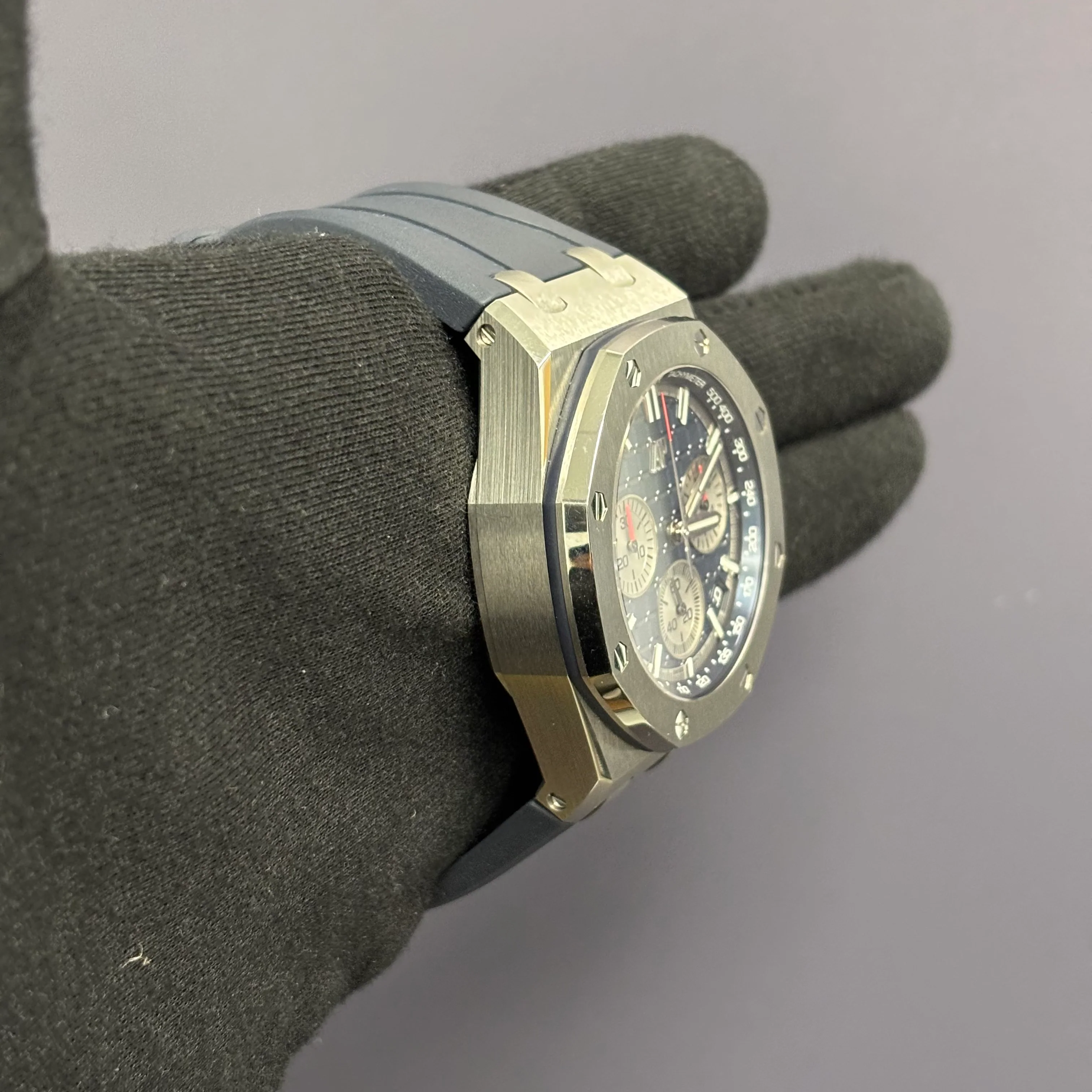 Audemars Piguet Royal Oak 43mm Blue Dial Watch Ref# 26420TI.OO.A027CA.01 - Image 3
