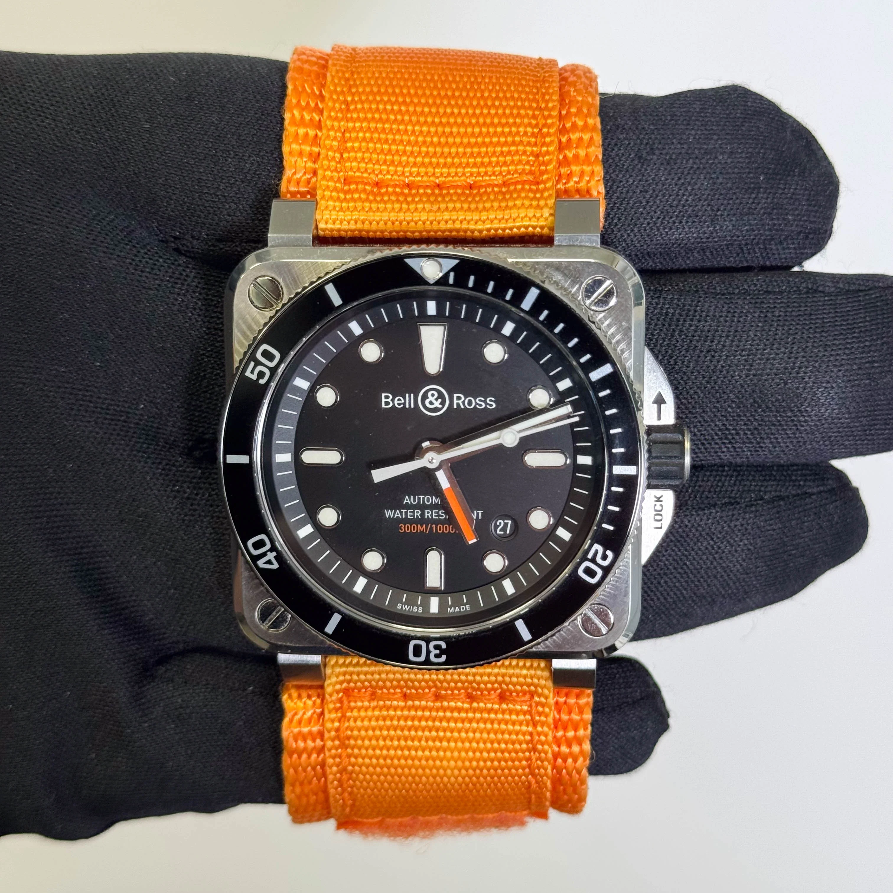 Bell & Ross Diver Stainless Steel 42mm Black Dial Watch Ref# BR 03-92 - Image 2