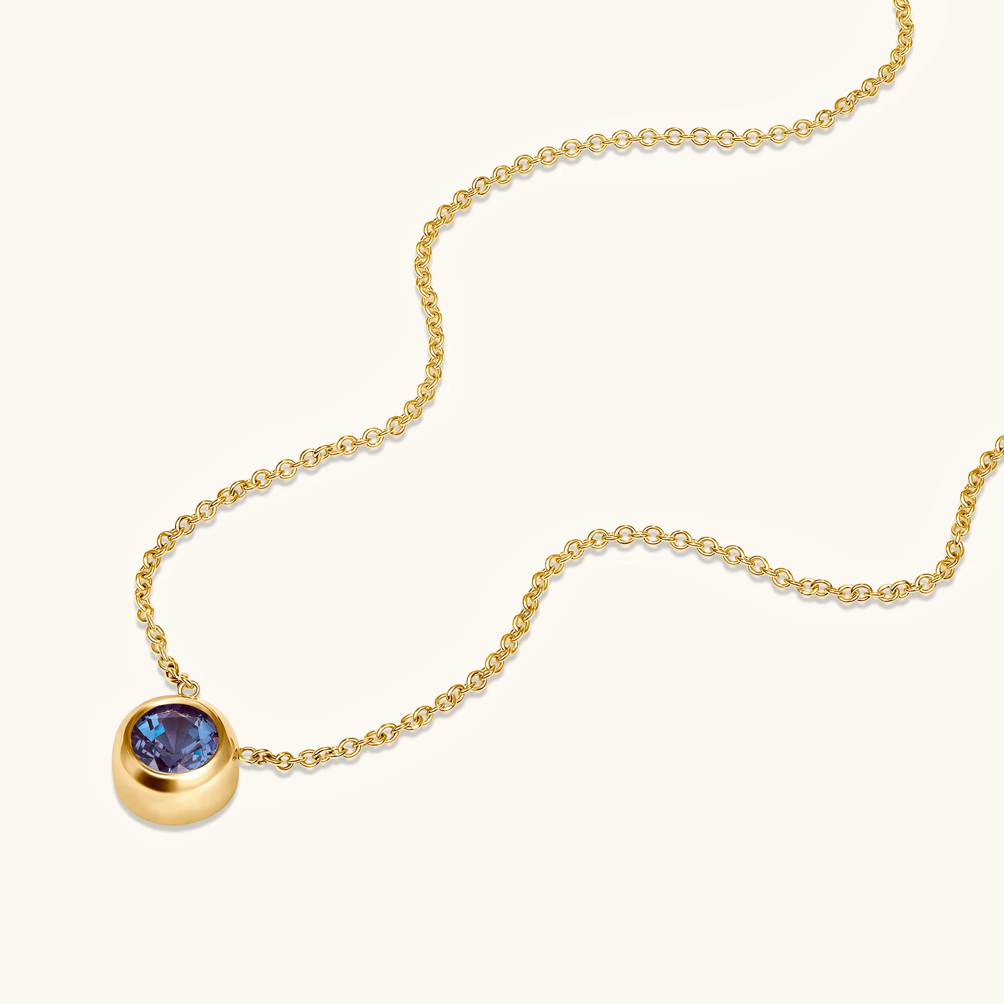 Bezel Set Solitaire Birthstone Pendant - Image 33