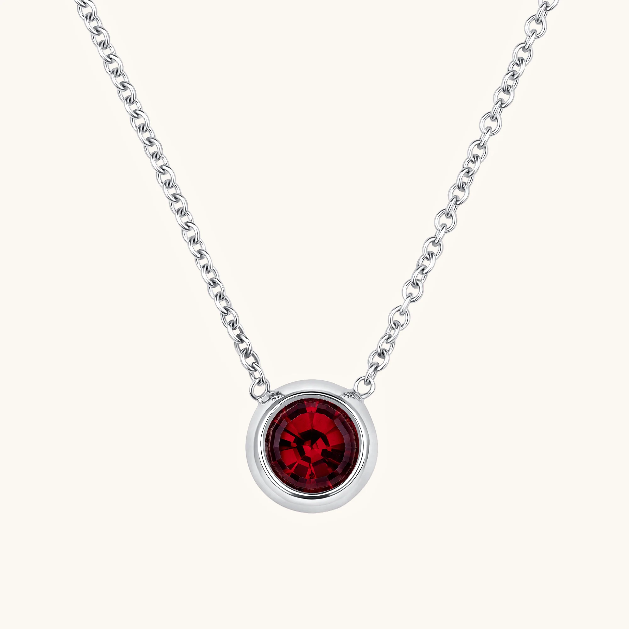 Bezel Set Solitaire Birthstone Pendant - Image 40
