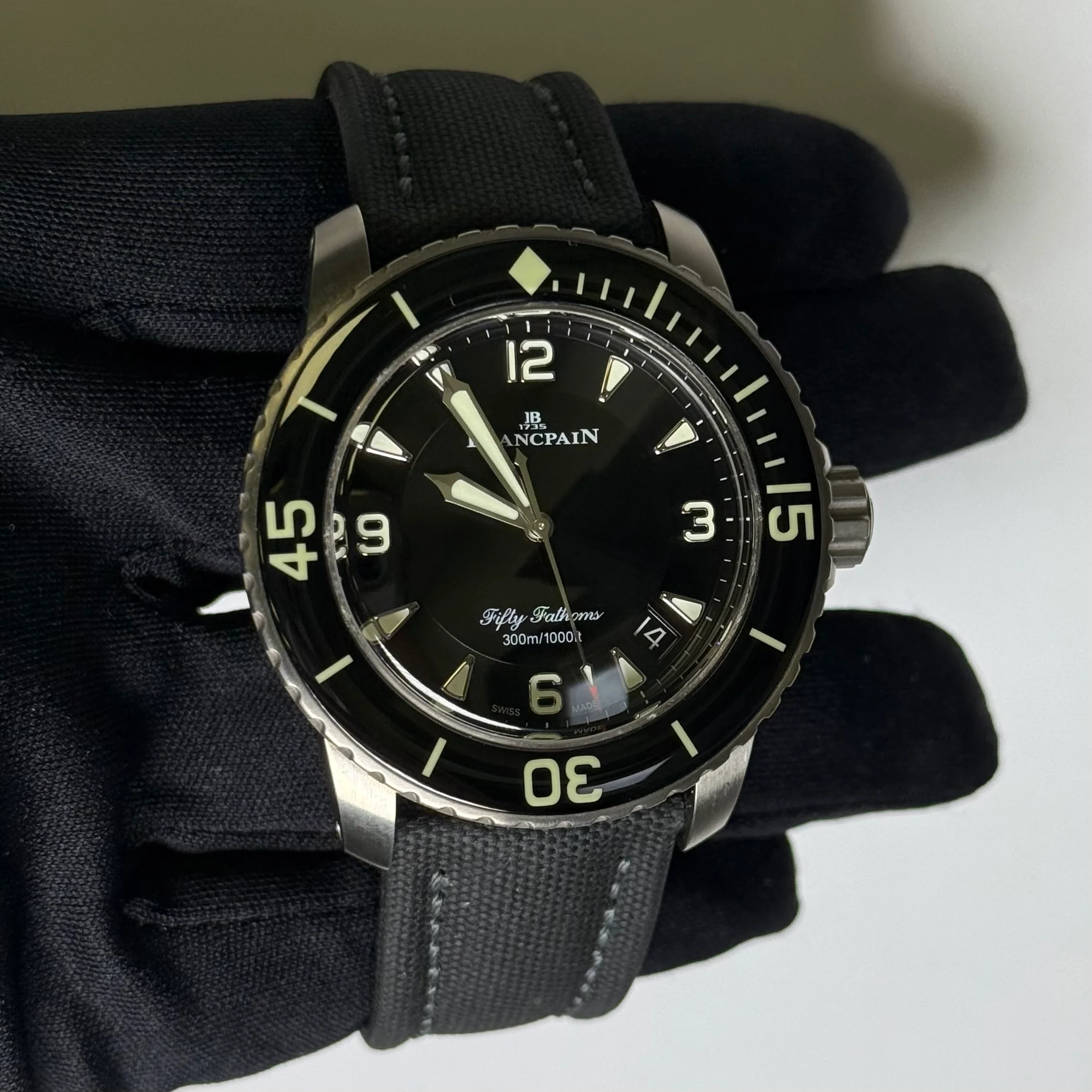 Blancpain Fifty Fathoms 45mm Black Dial Watch Ref# 5015-1130-52A - Image 2