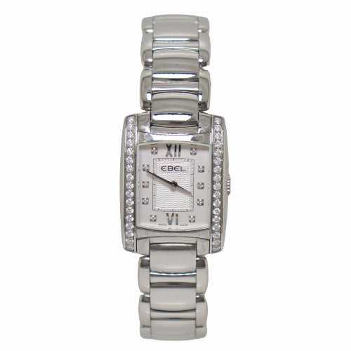 BRAND NEW! Ebel Brasilia Stainless Steel 23.7mm x 29.65mm Silver Dial Watch Reference# 1215606