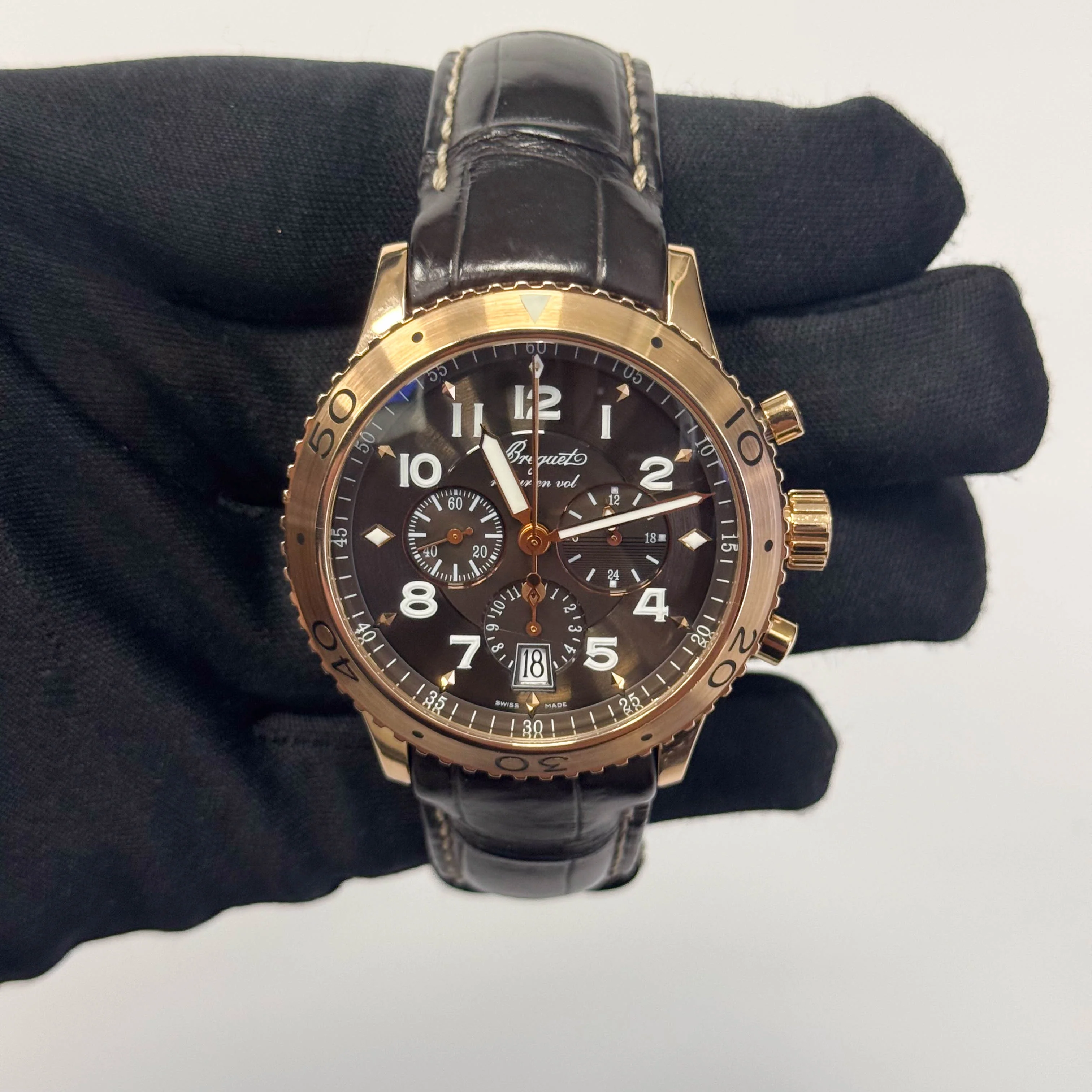 Breguet Transatlantique 43mm Brown Dial Watch Ref# 3810R - Image 2