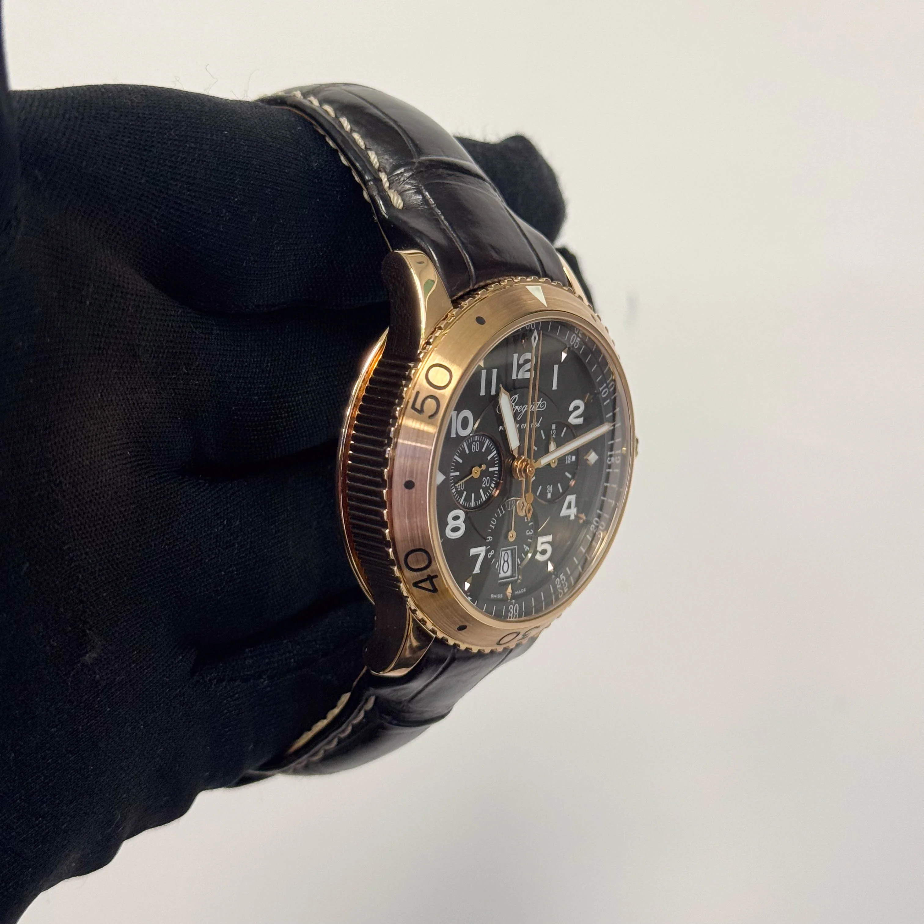 Breguet Transatlantique 43mm Brown Dial Watch Ref# 3810R - Image 3