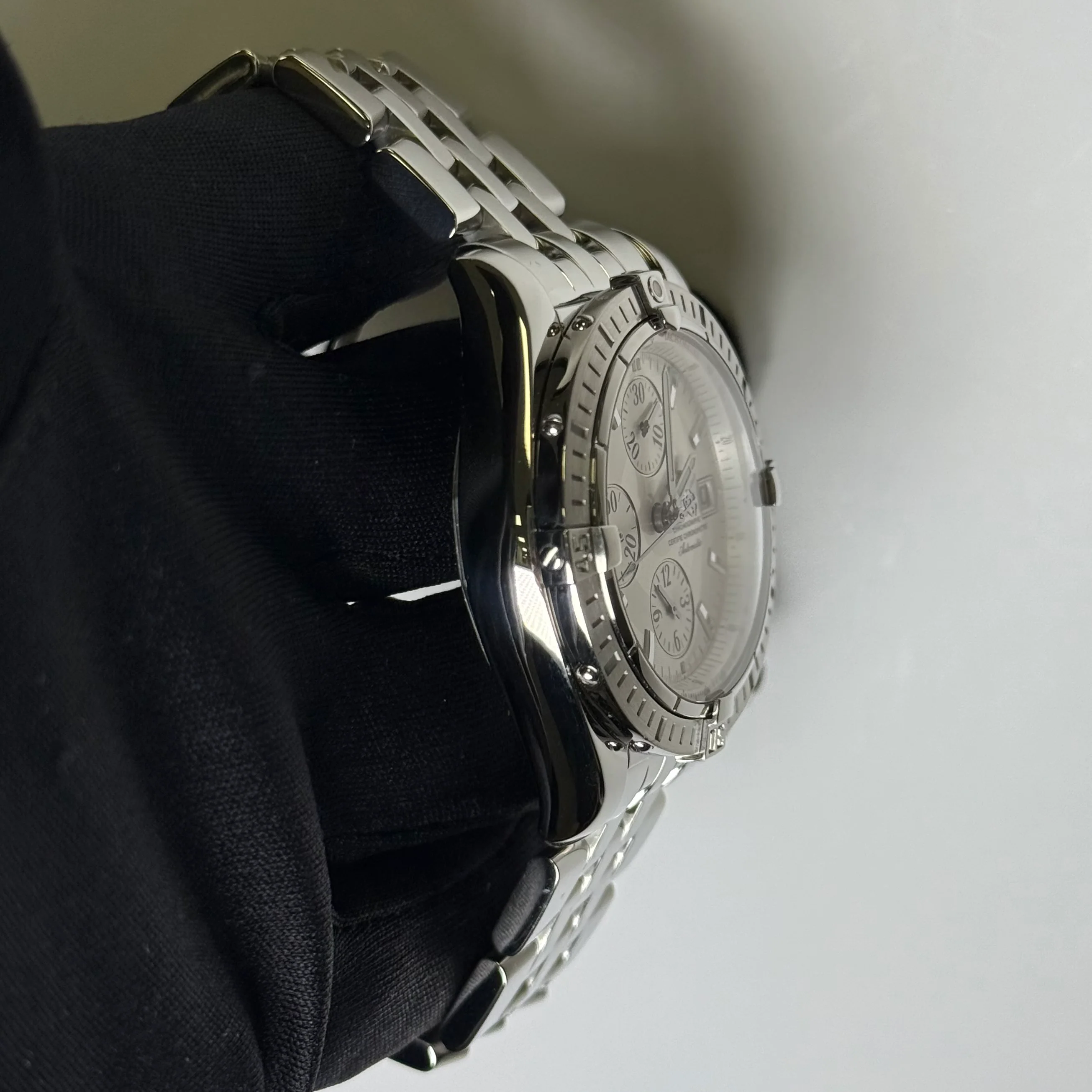 Breitling Chronomat 43mm Silver Dial Watch Ref# A13356 - Image 3