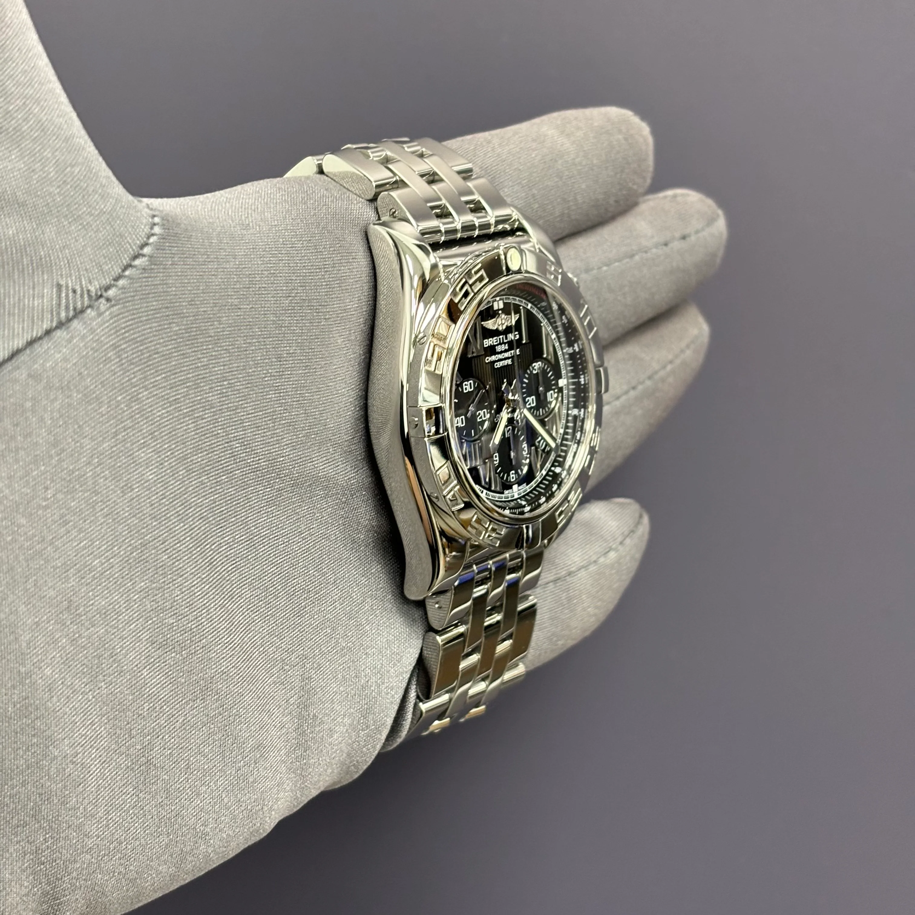 Breitling Chronomat 44mm Black Dial Watch Ref# AB0110 - Image 3