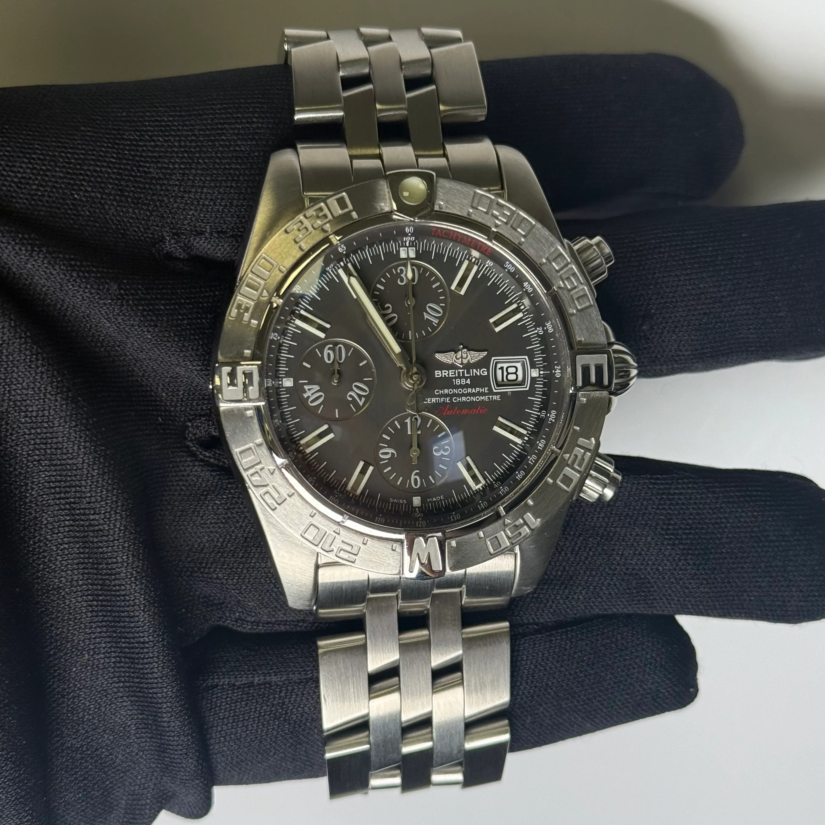 Breitling Chronomat 44mm Grey Dial Watch Ref# A13364 - Image 2