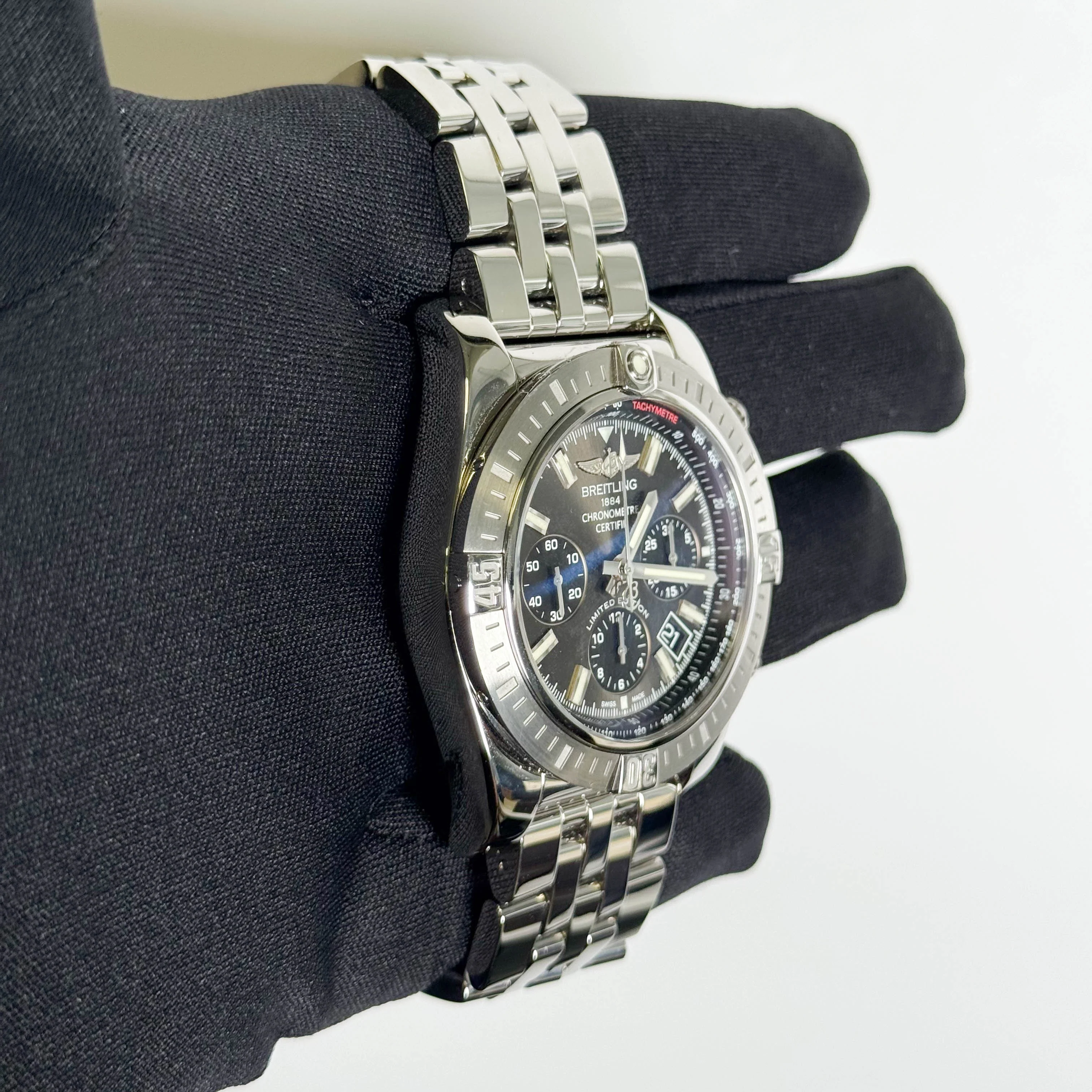 Breitling Chronomat 44mm Grey Dial Watch Ref# AB0115101F1A1 - Image 3