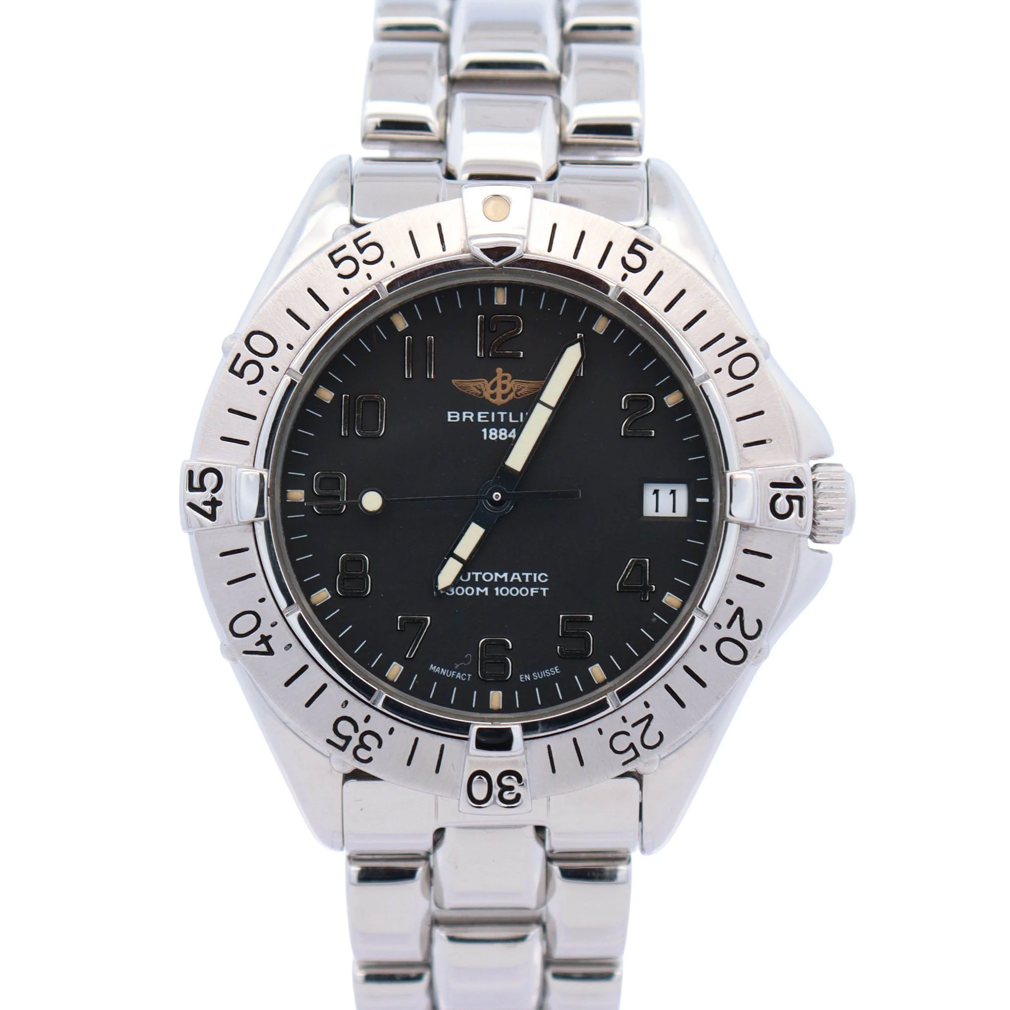 Breitling Colt 38mm Black Dial Watch Ref# A17035