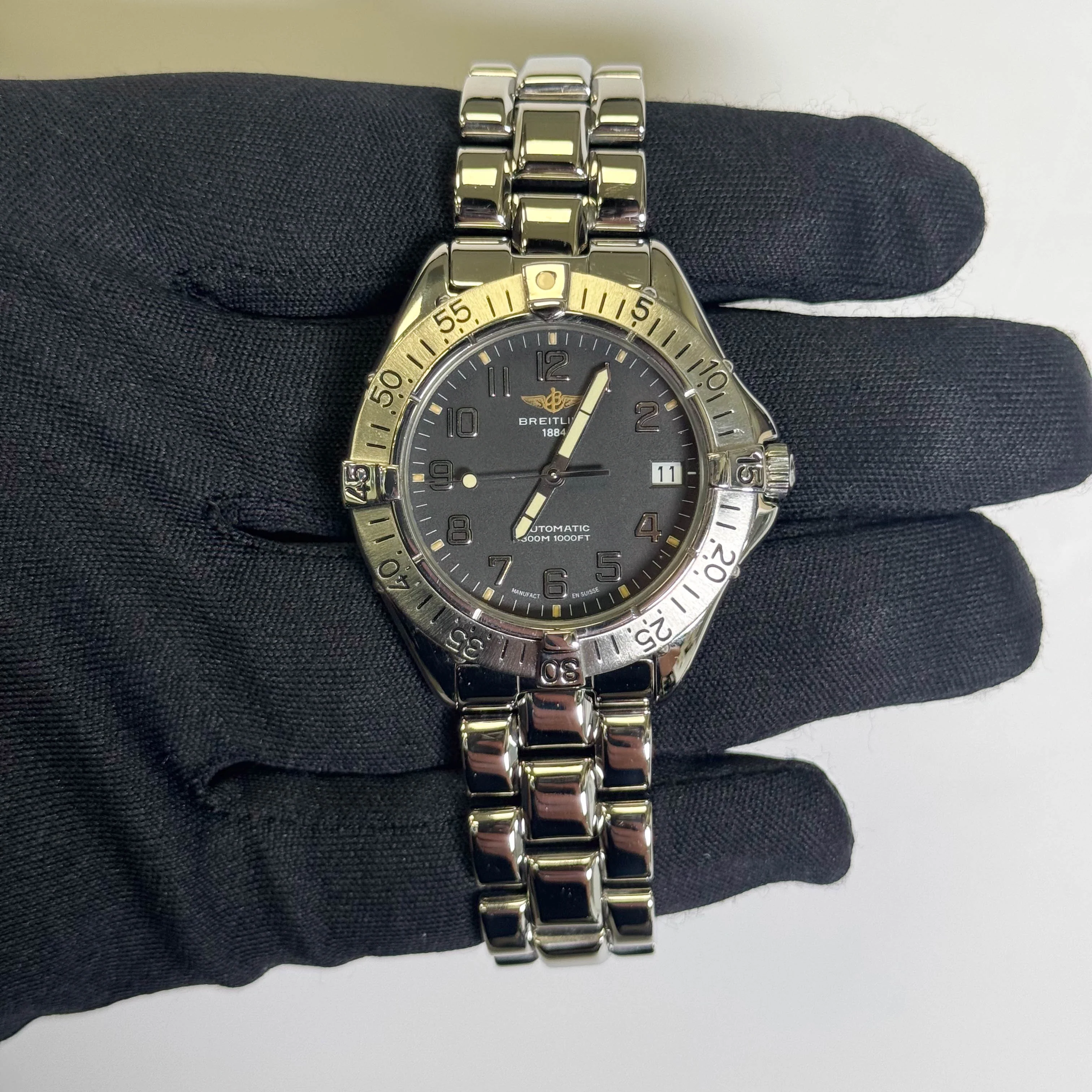 Breitling Colt 38mm Black Dial Watch Ref# A17035 - Image 2