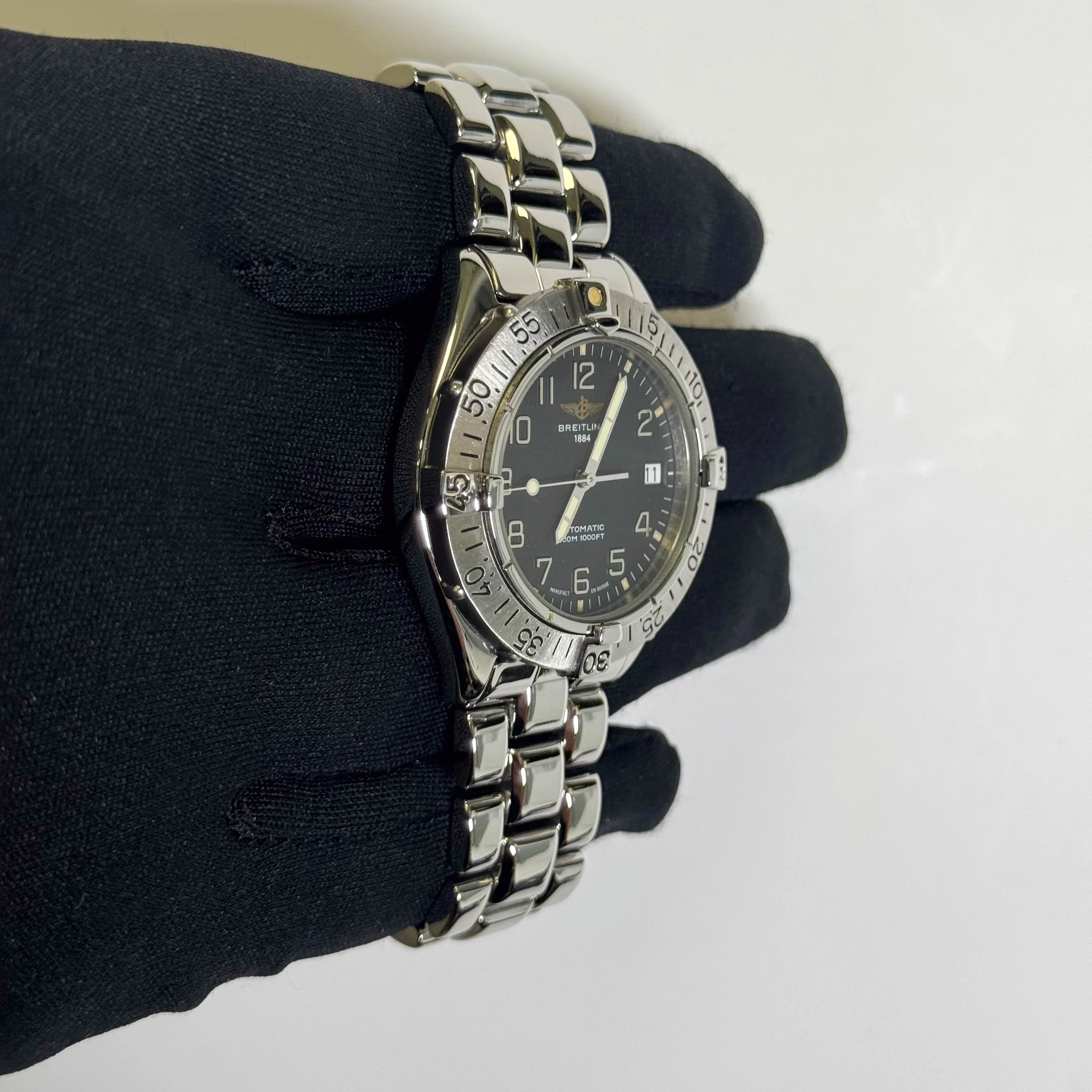 Breitling Colt 38mm Black Dial Watch Ref# A17035 - Image 3