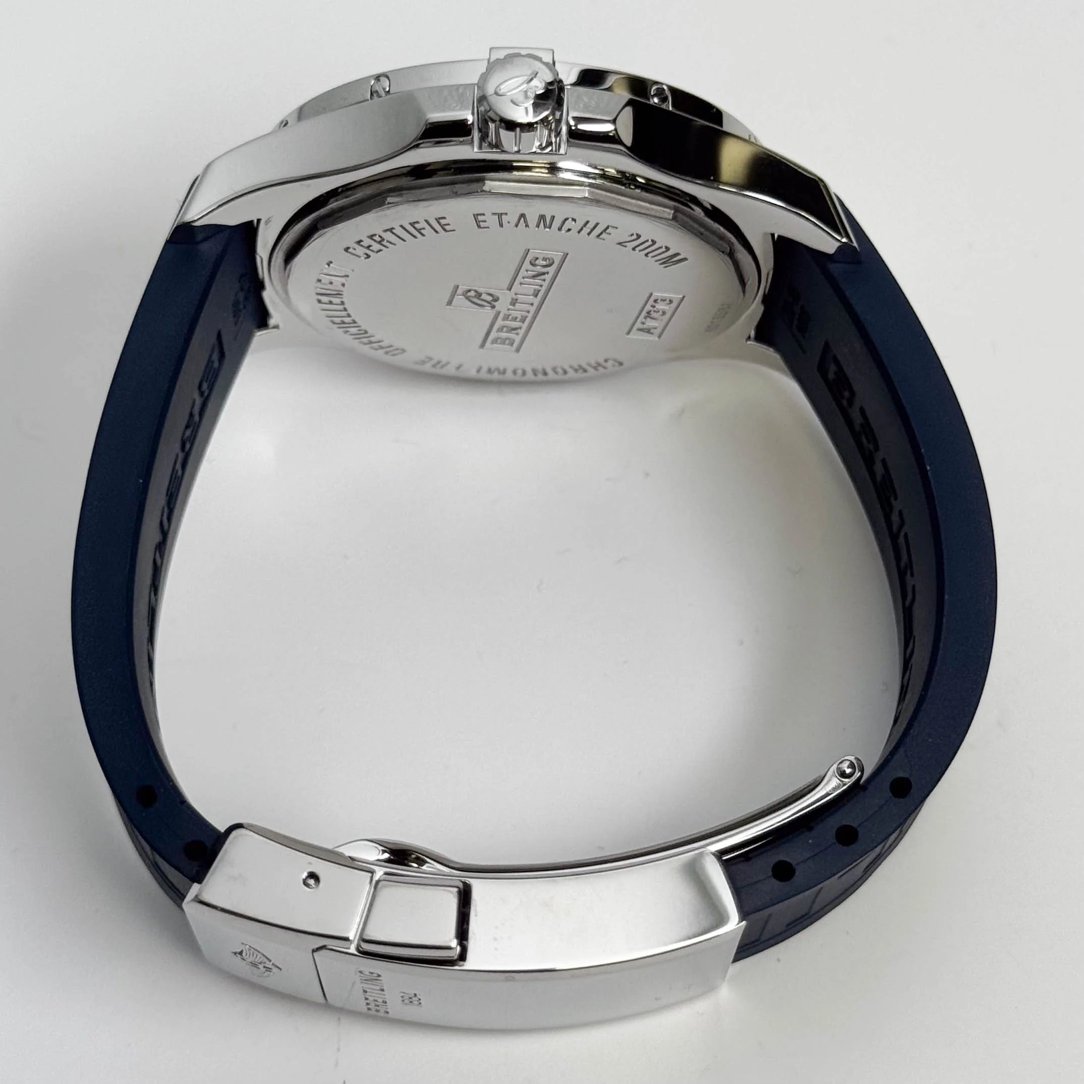 Breitling Colt Stainless Steel 41mm Blue Dial Watch Ref# A17313 - Image 6