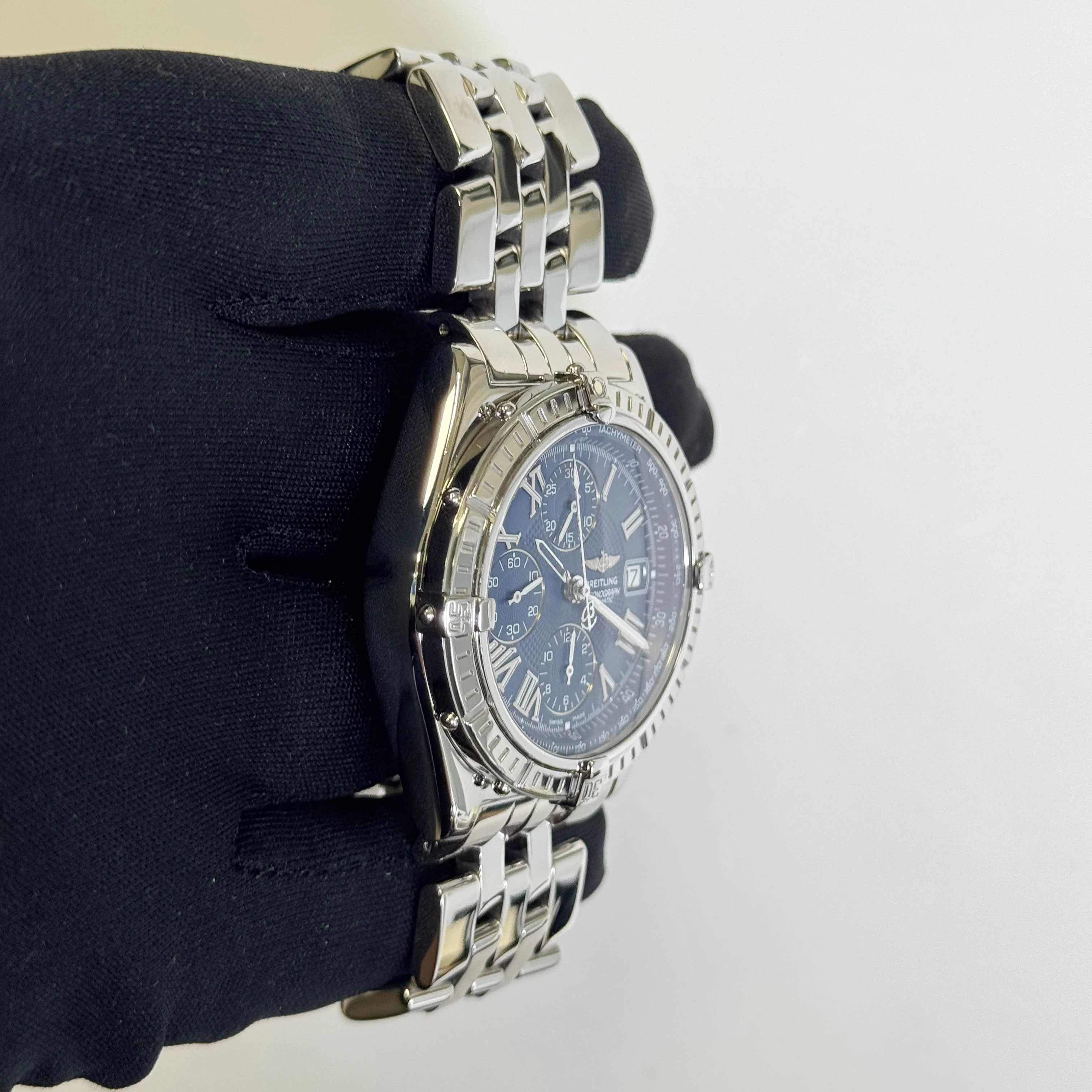Breitling Crosswind 43mm Blue Dial Watch Ref# A13055 - Image 3