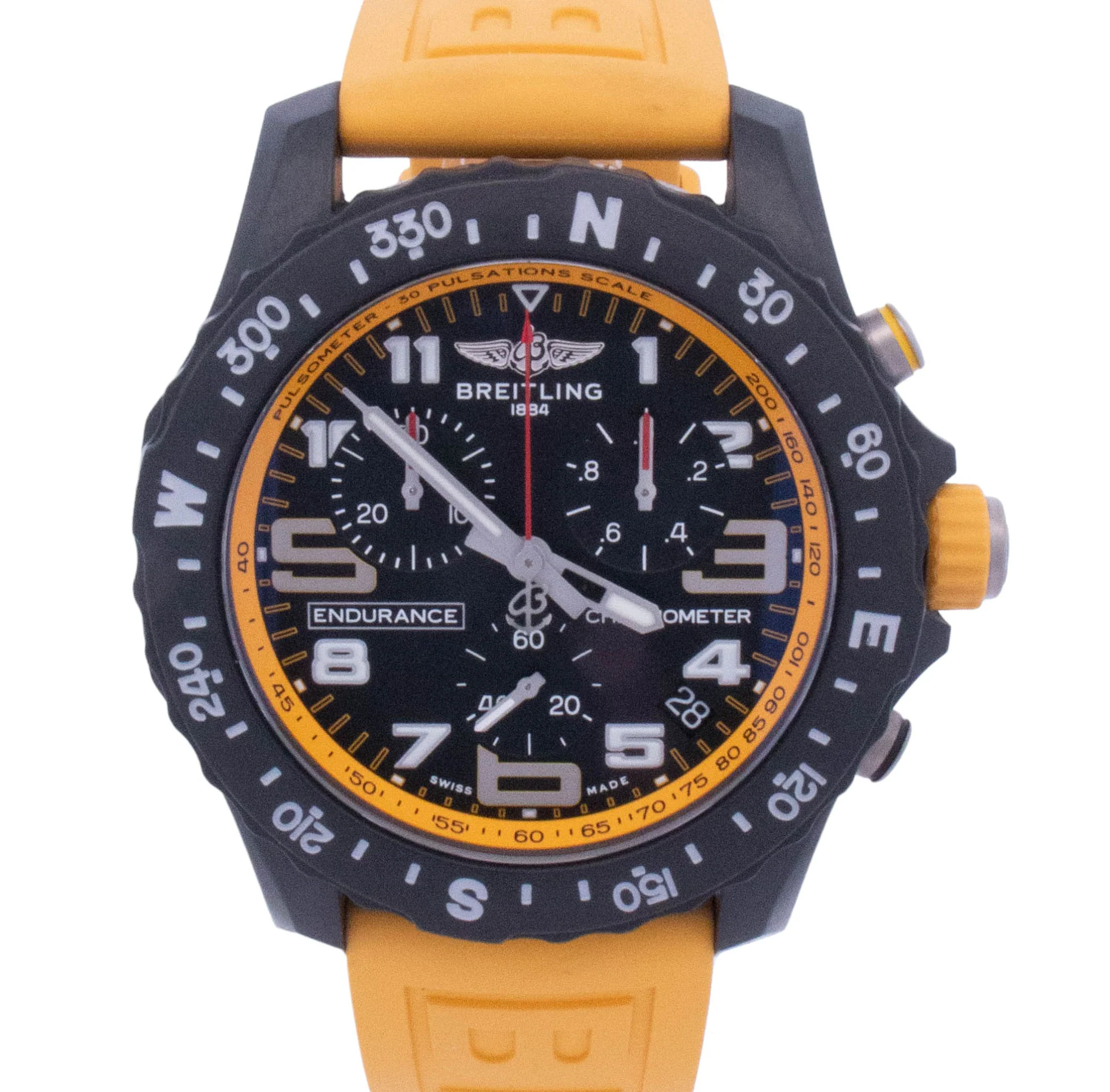 Breitling Endurance Pro 44mm Breitlight Black Chronograph Dial Watch Reference# X82310A41B1S1