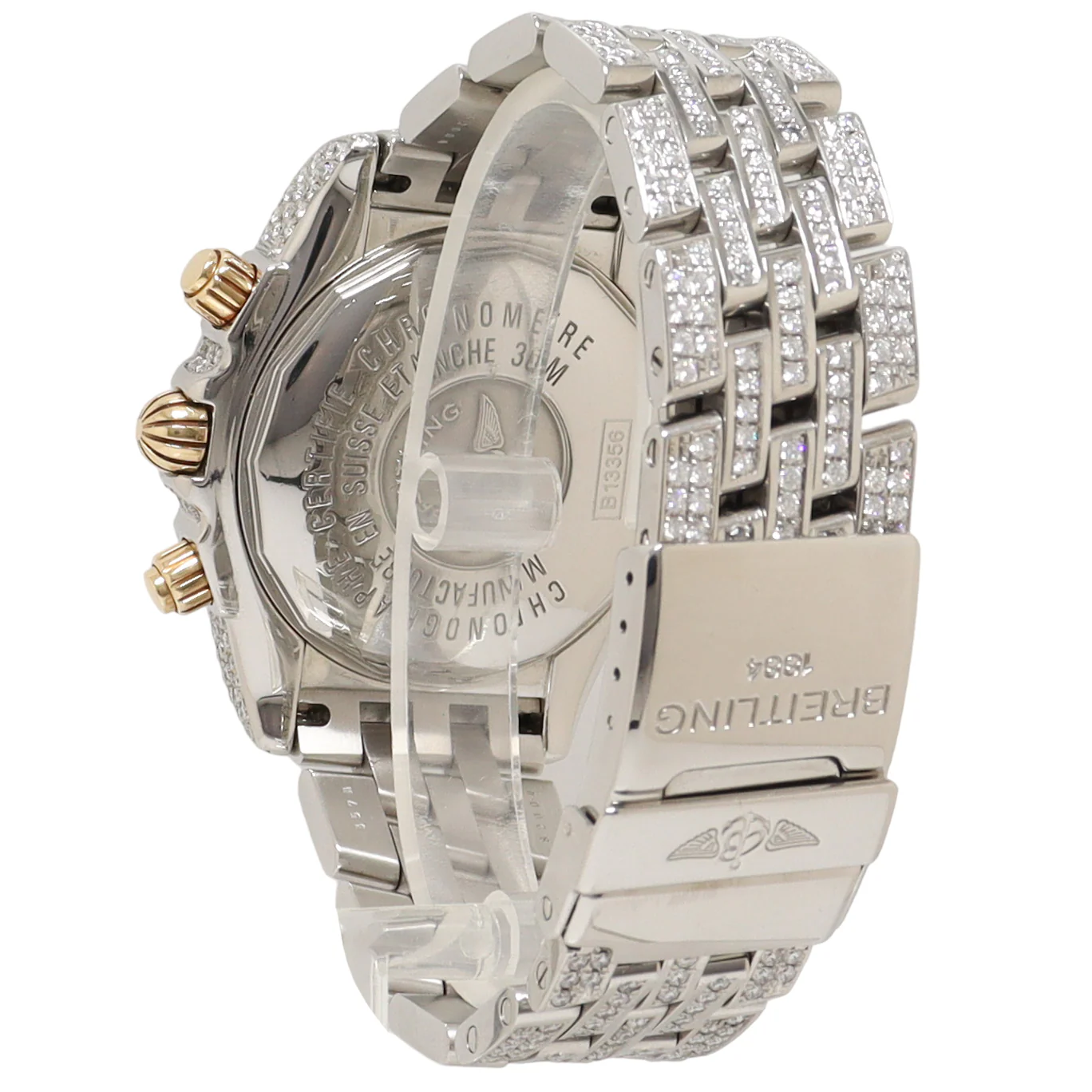 Breitling Evolution Chronomat Diamond Watch with Mother of Pearl Diamond Dial Watch Reference#: B13356 - Image 3