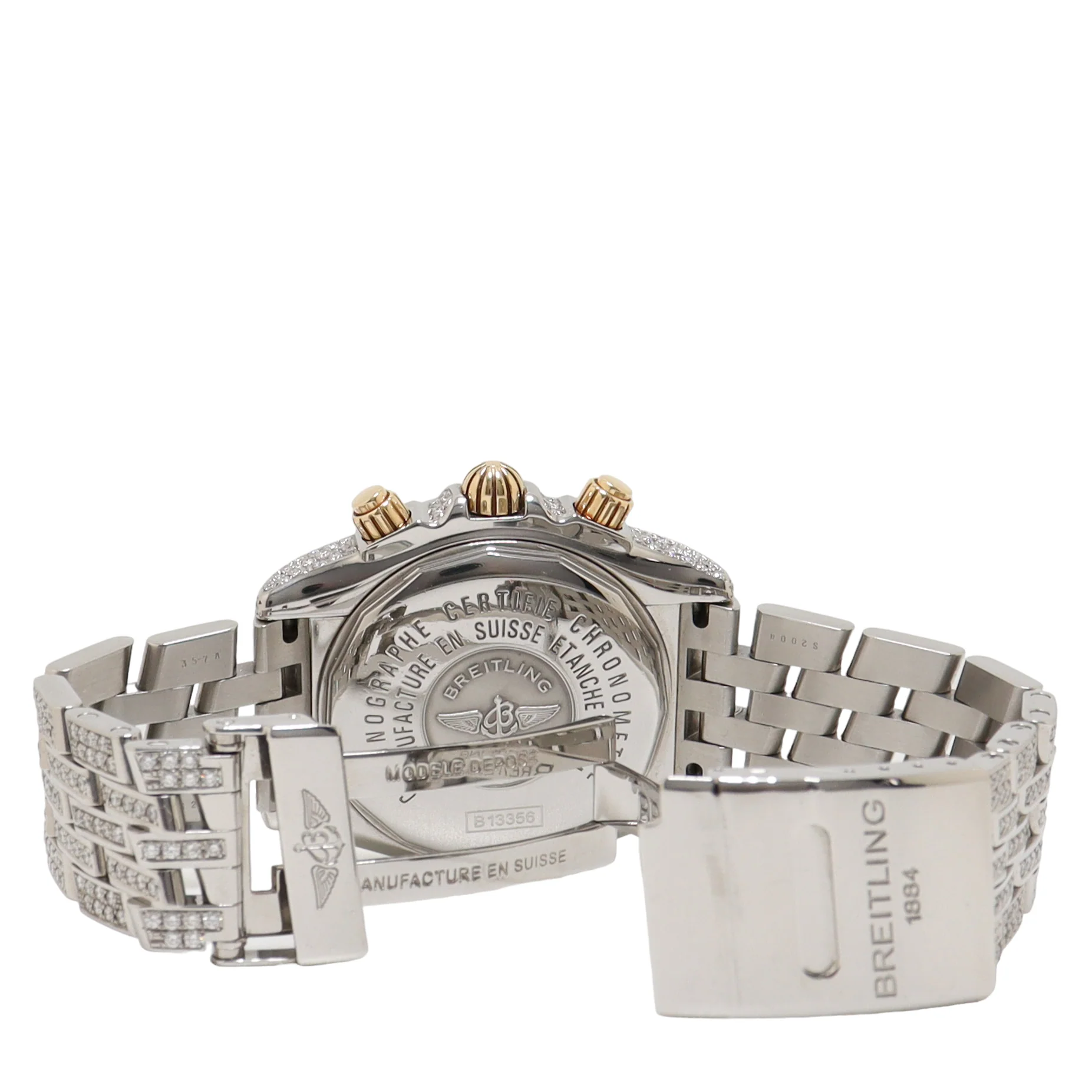 Breitling Evolution Chronomat Diamond Watch with Mother of Pearl Diamond Dial Watch Reference#: B13356 - Image 5