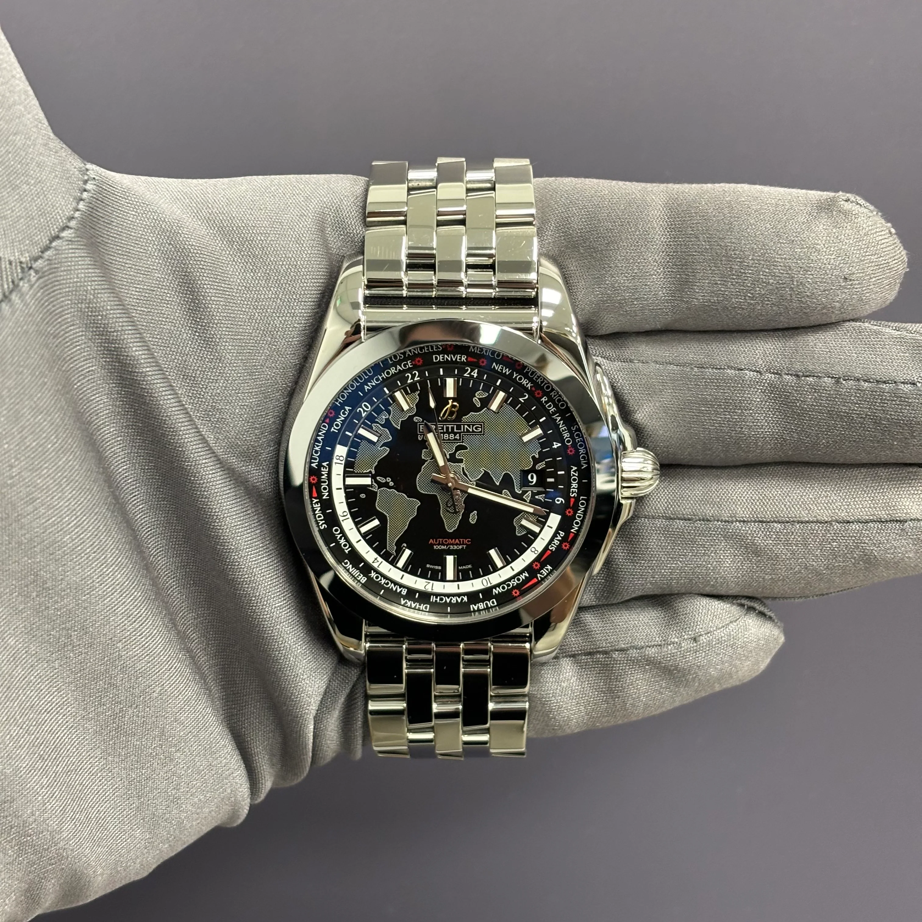 Breitling galactic 44mm Black Dial Watch Ref# WB3510 - Image 2