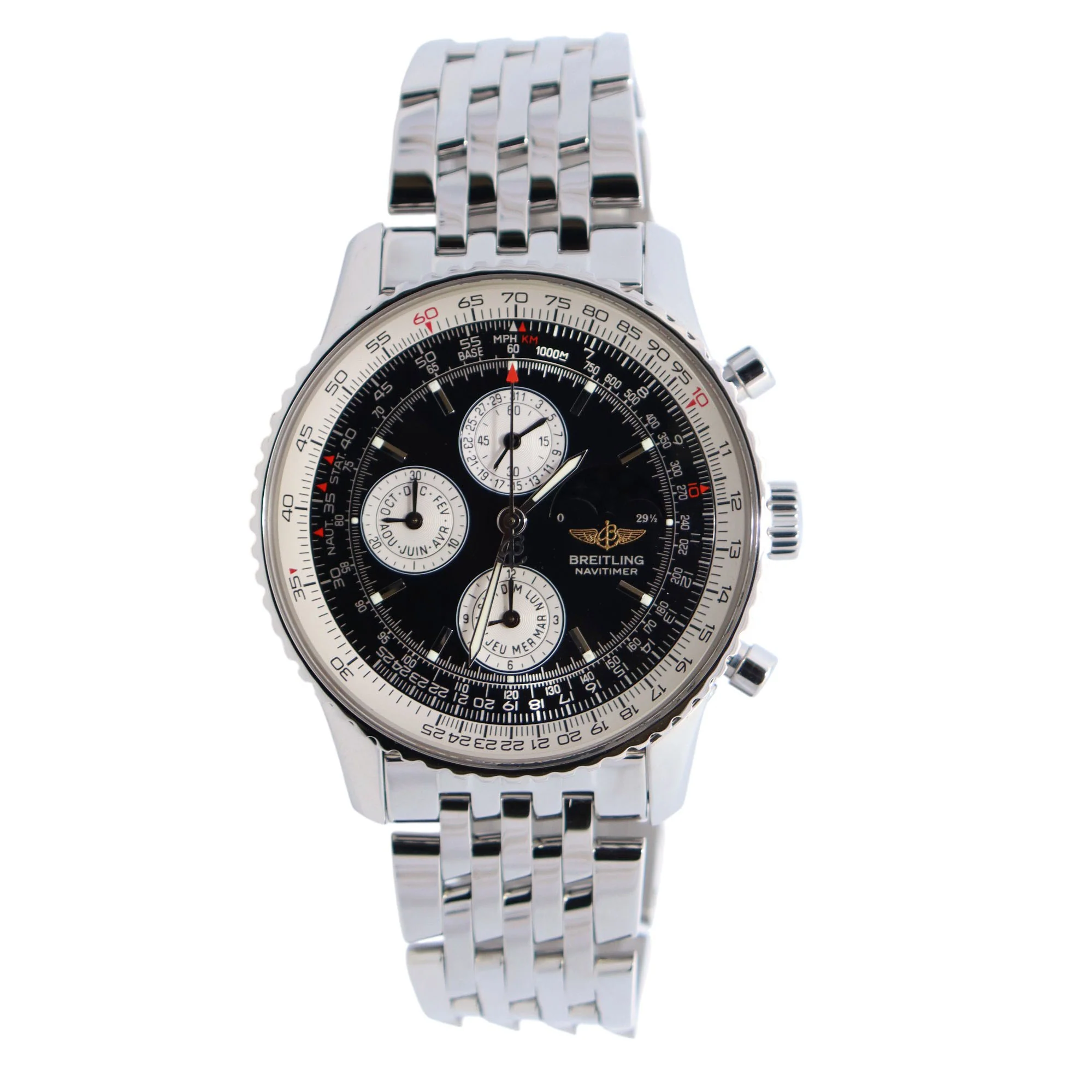 Breitling Navitimer 42mm Black Dial Watch Ref# A19340