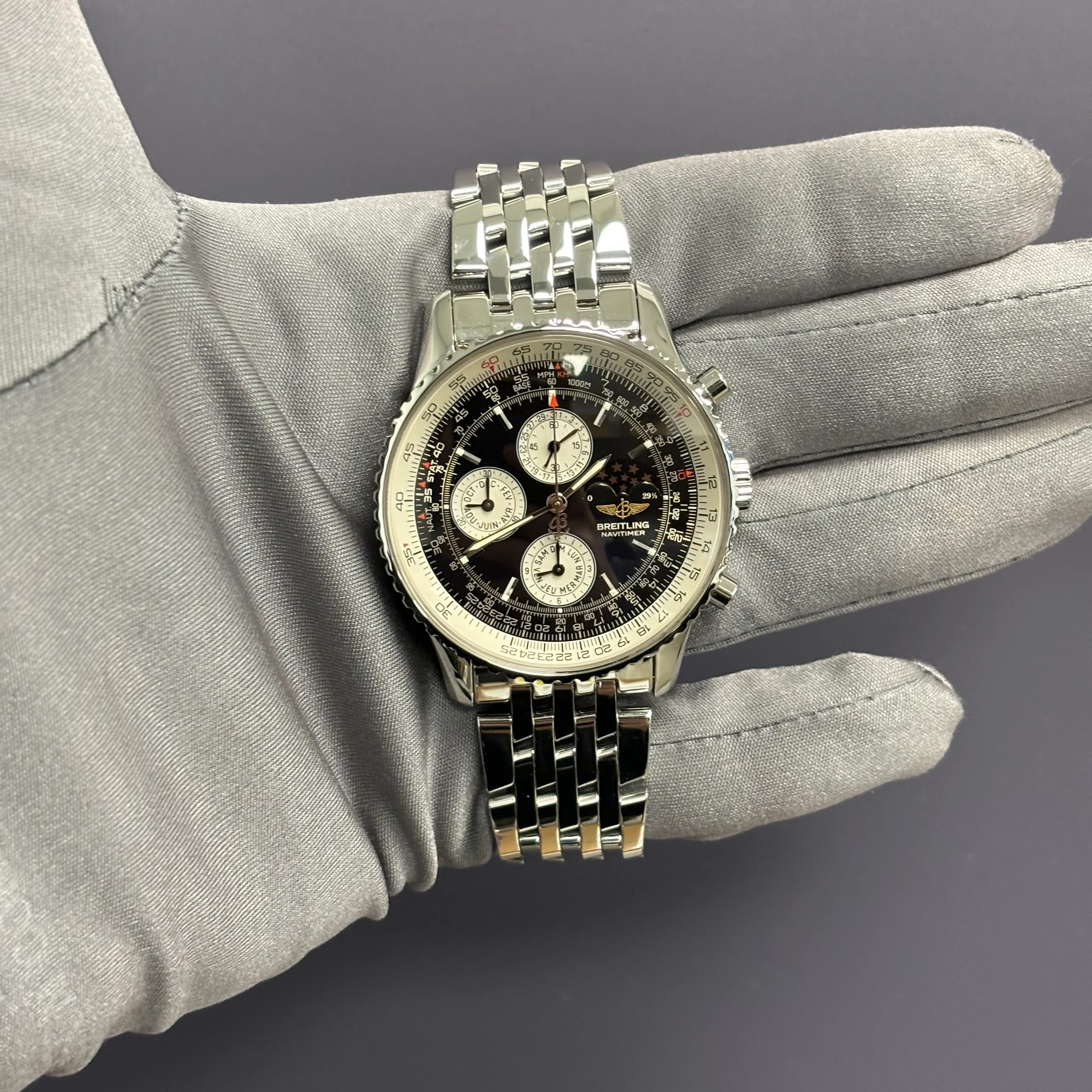 Breitling Navitimer 42mm Black Dial Watch Ref# A19340 - Image 2