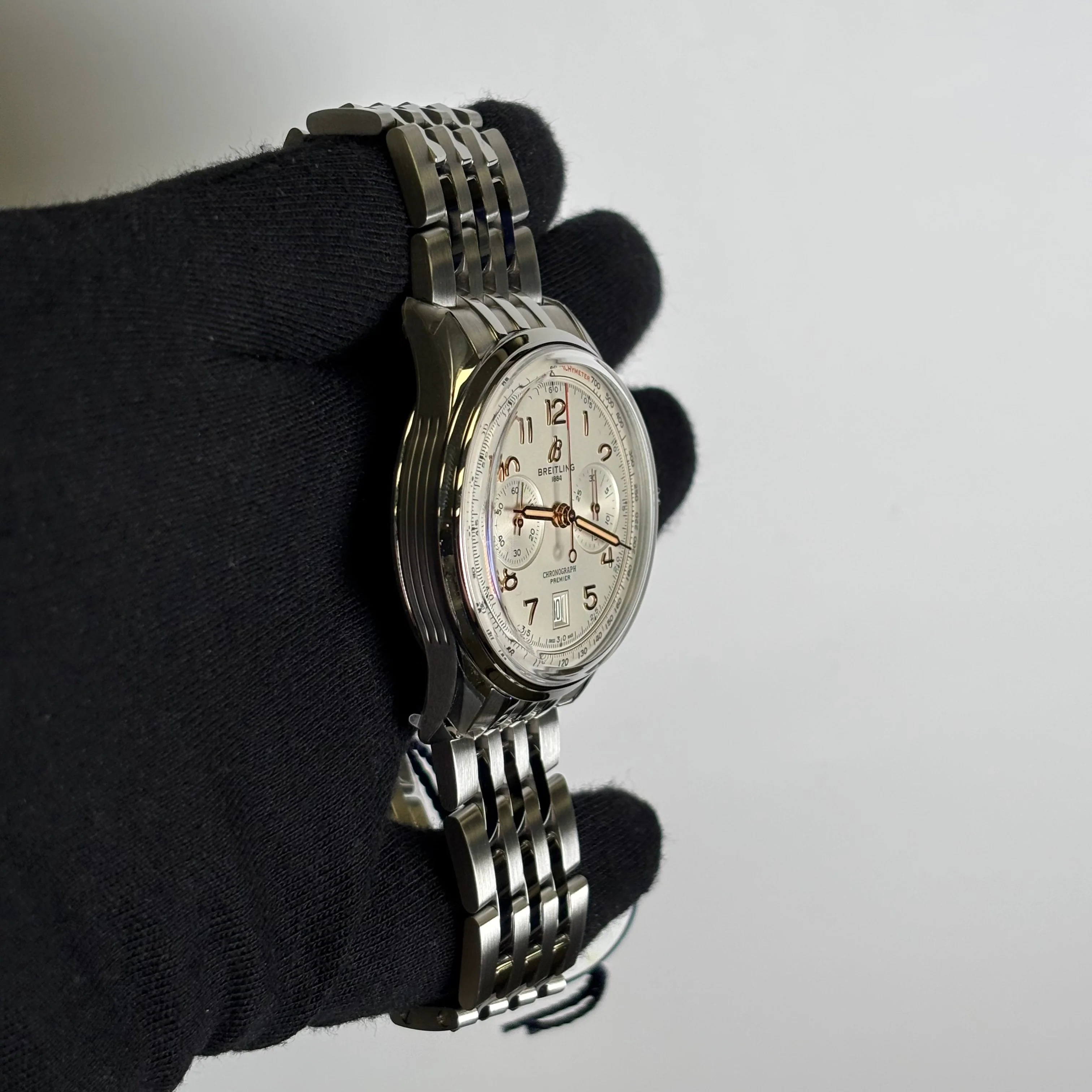 Breitling Premier 42mm Beige Dial Watch Ref# AB0145 - Image 3