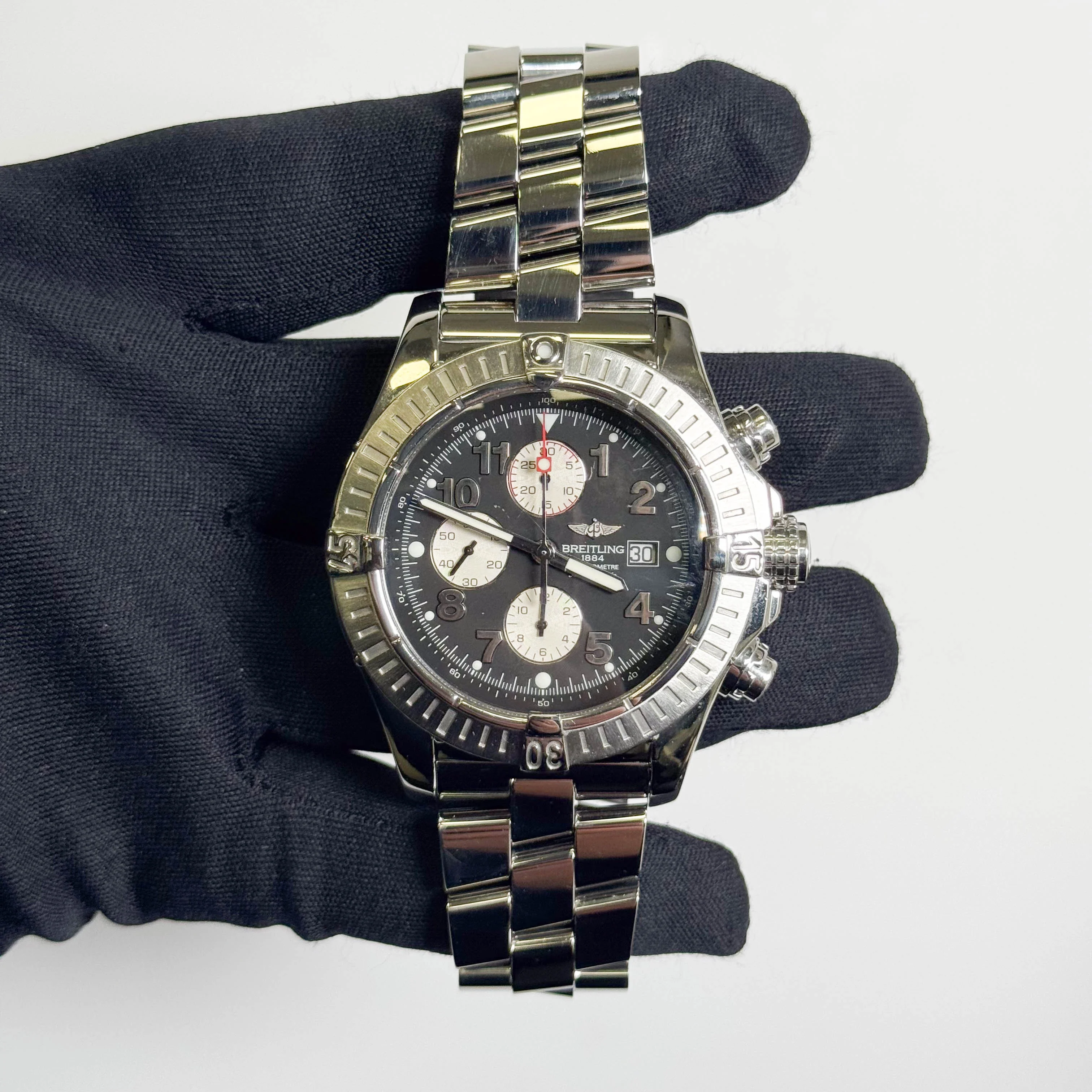Breitling Super Avenger 48mm Black Dial Watch Ref# A13370 - Image 2