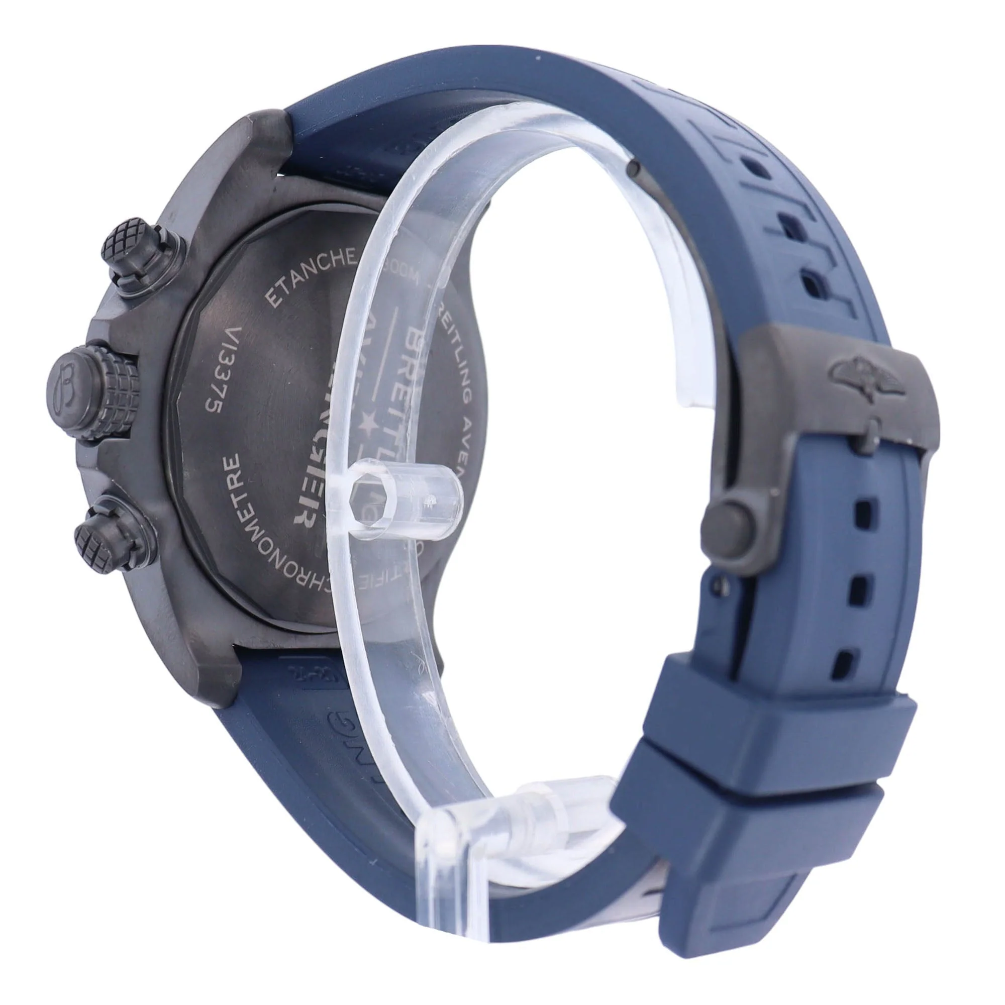 Breitling Super Avenger Night Mission 48mm DLC Coated Titanium Blue Chronograph Dial Watch Reference# V13375101C1X1 - Image 3