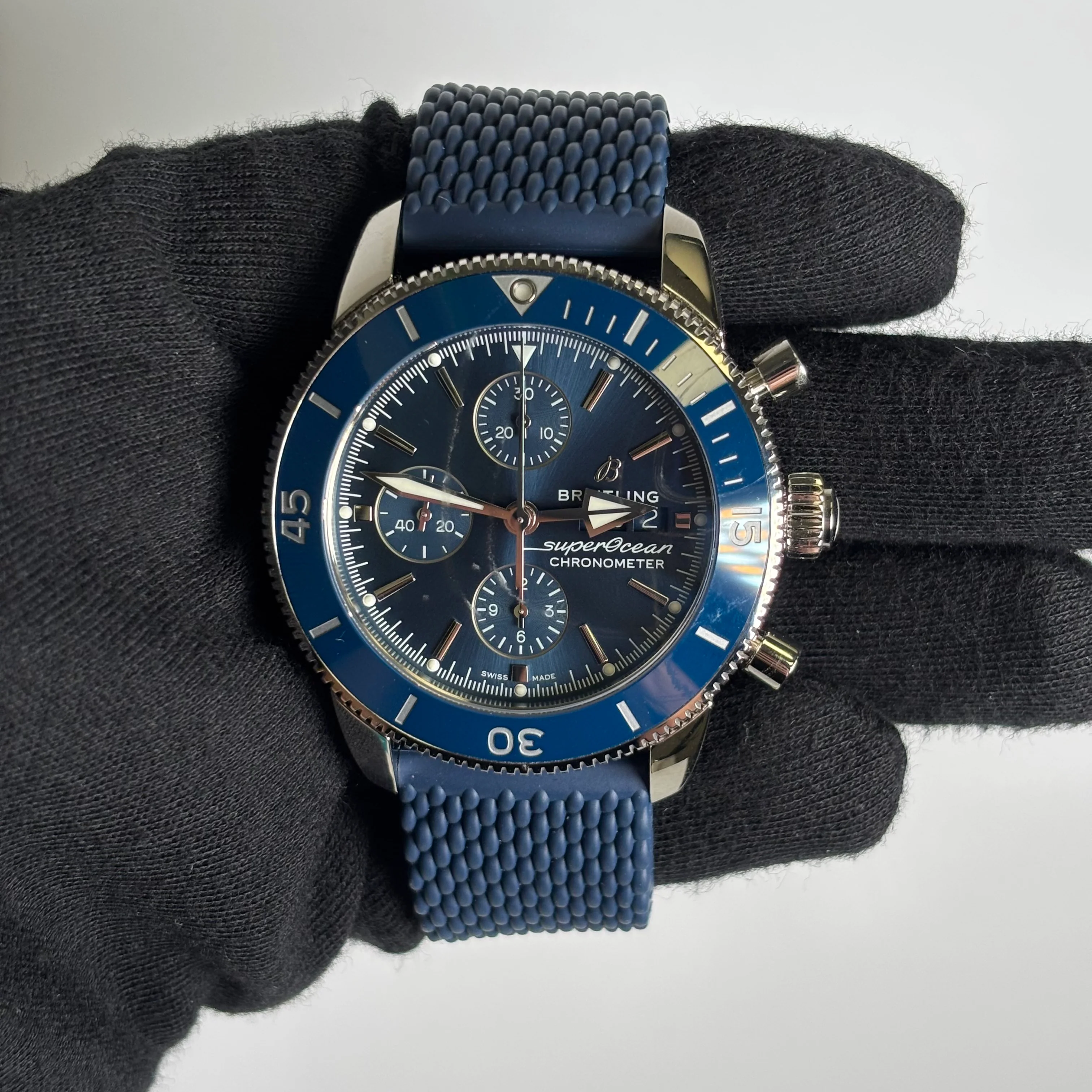 Breitling Superocean 44mm Blue Dial Watch Ref# A13313 - Image 2